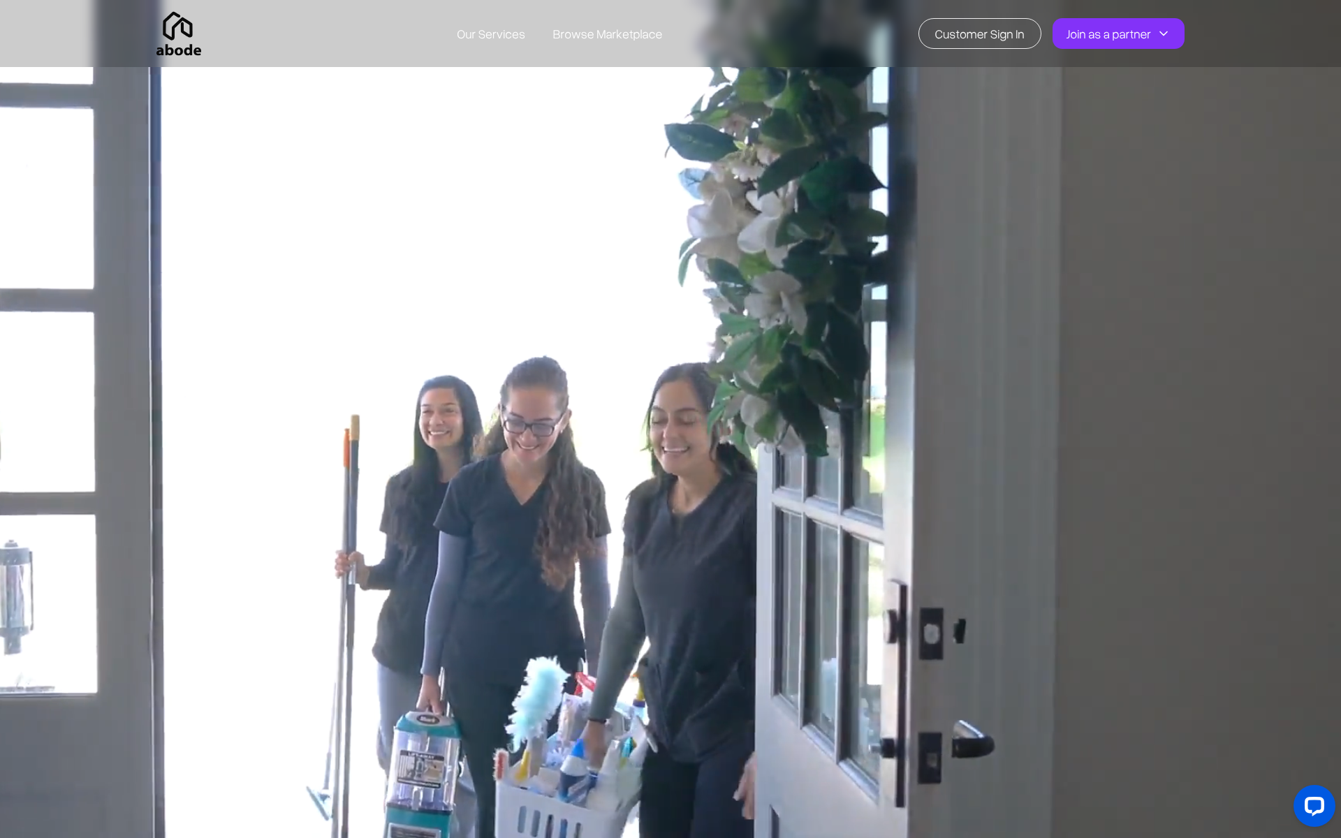 Screenshot of abode.cleaning