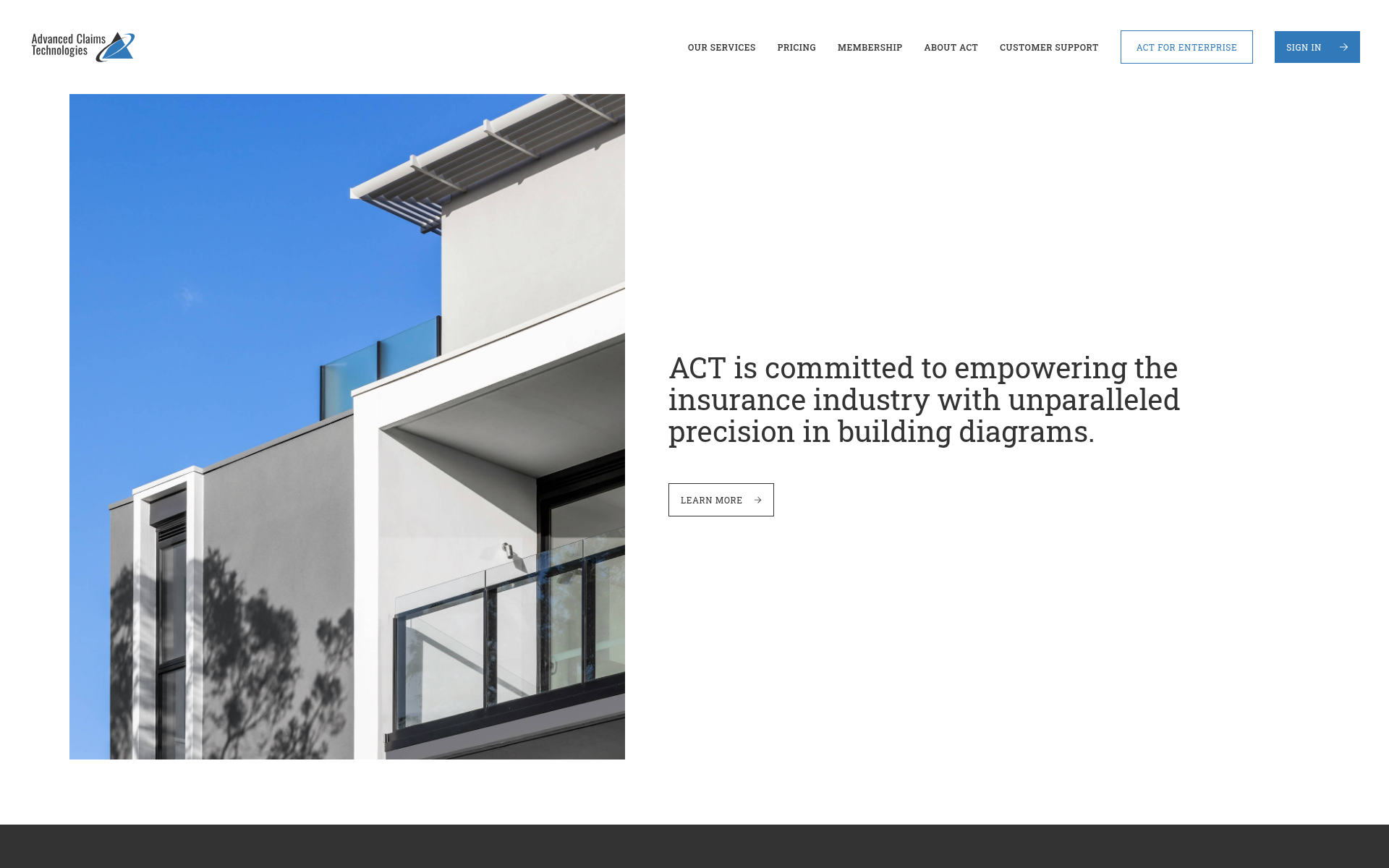 Screenshot of act.claims