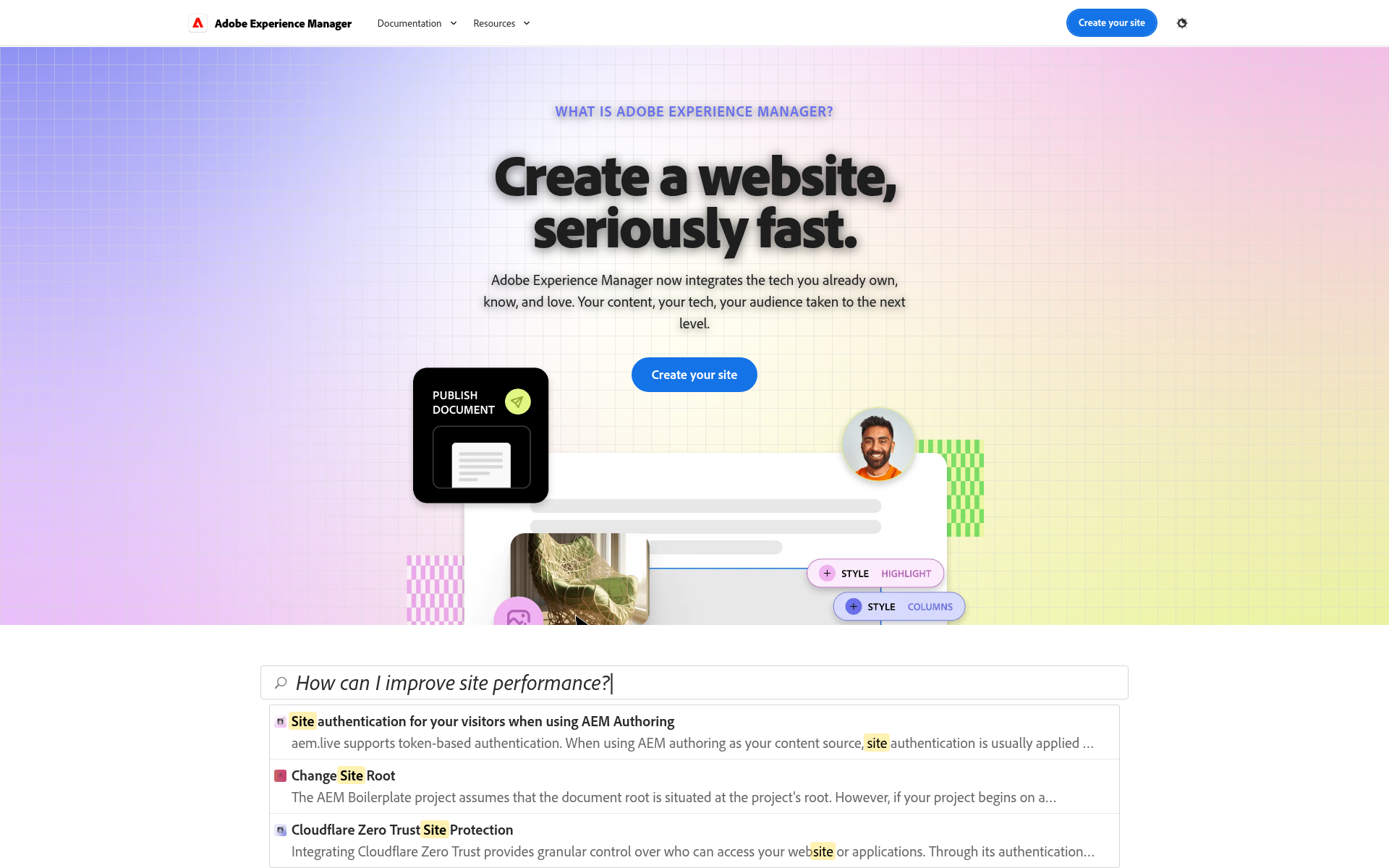 Screenshot of aem.live