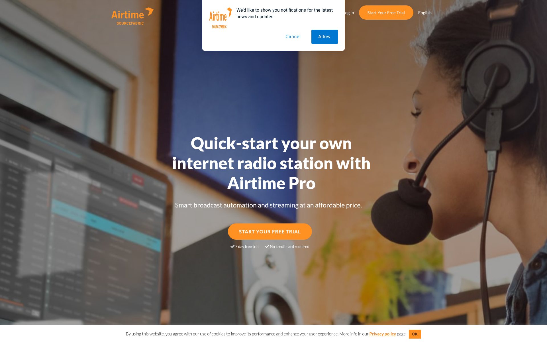 Screenshot of airtime.pro