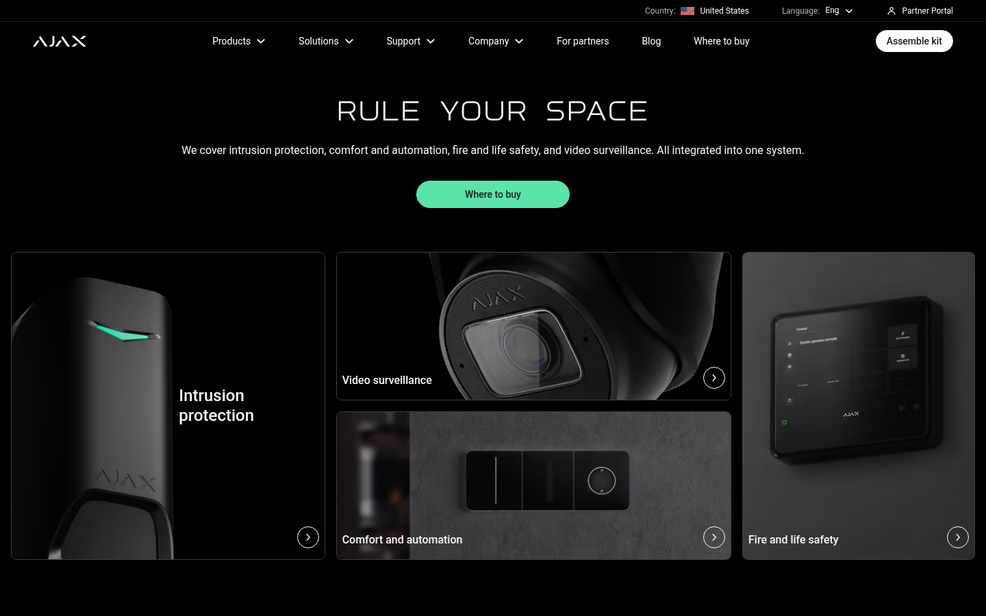 Screenshot of ajax.systems