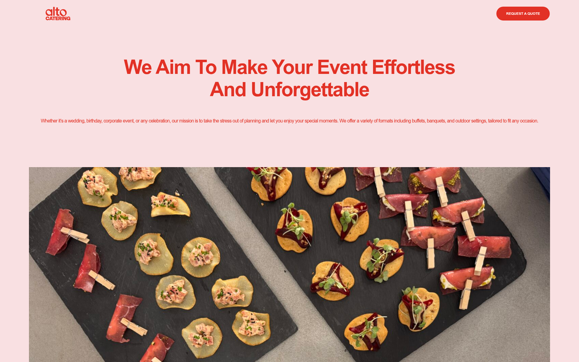 Screenshot of alto.catering