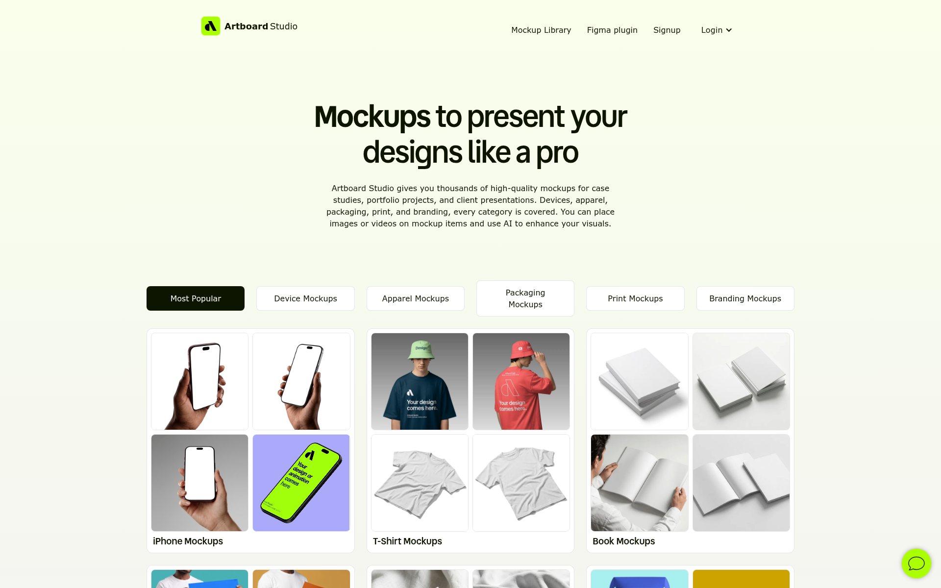 Screenshot of artboard.studio