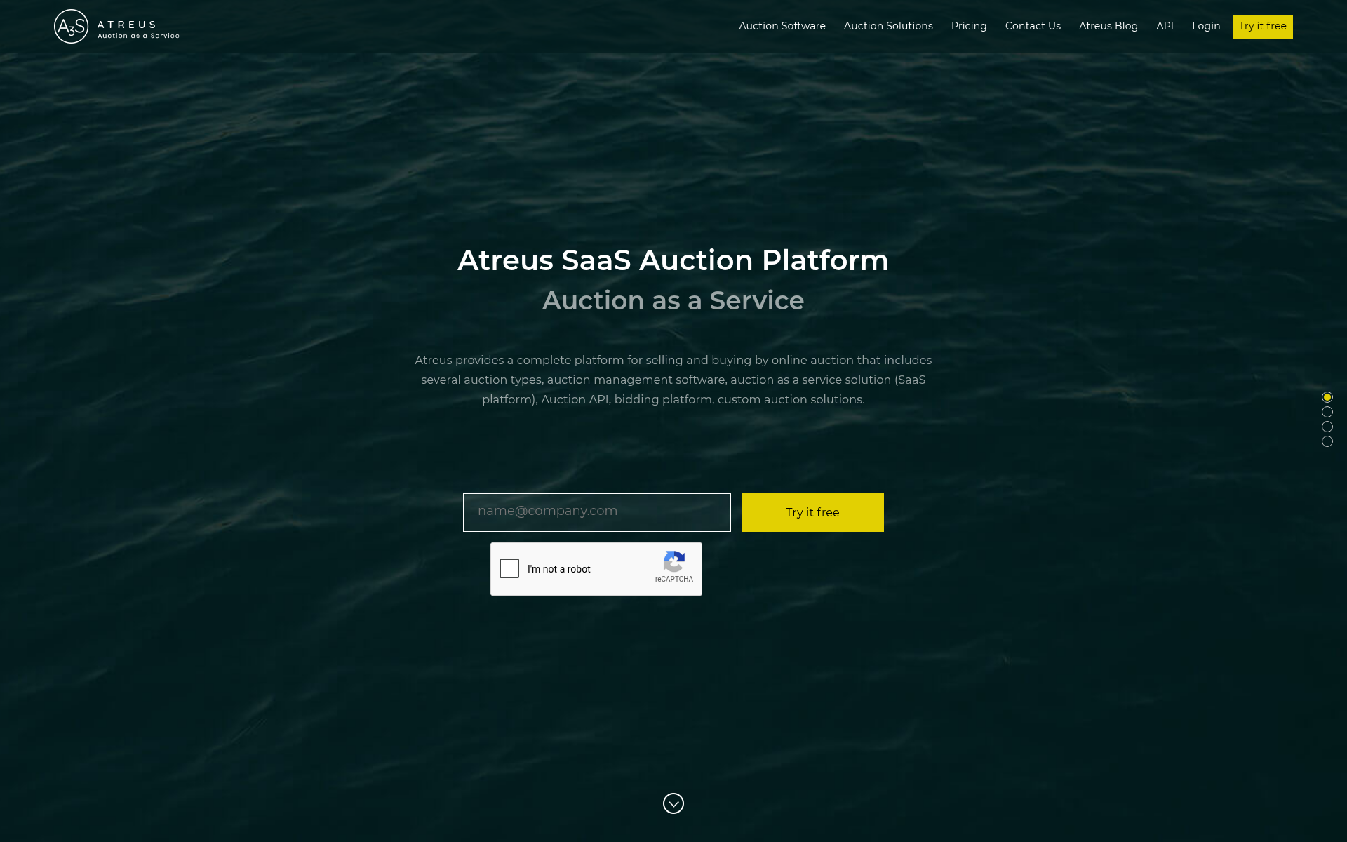 Screenshot of atreus.auction