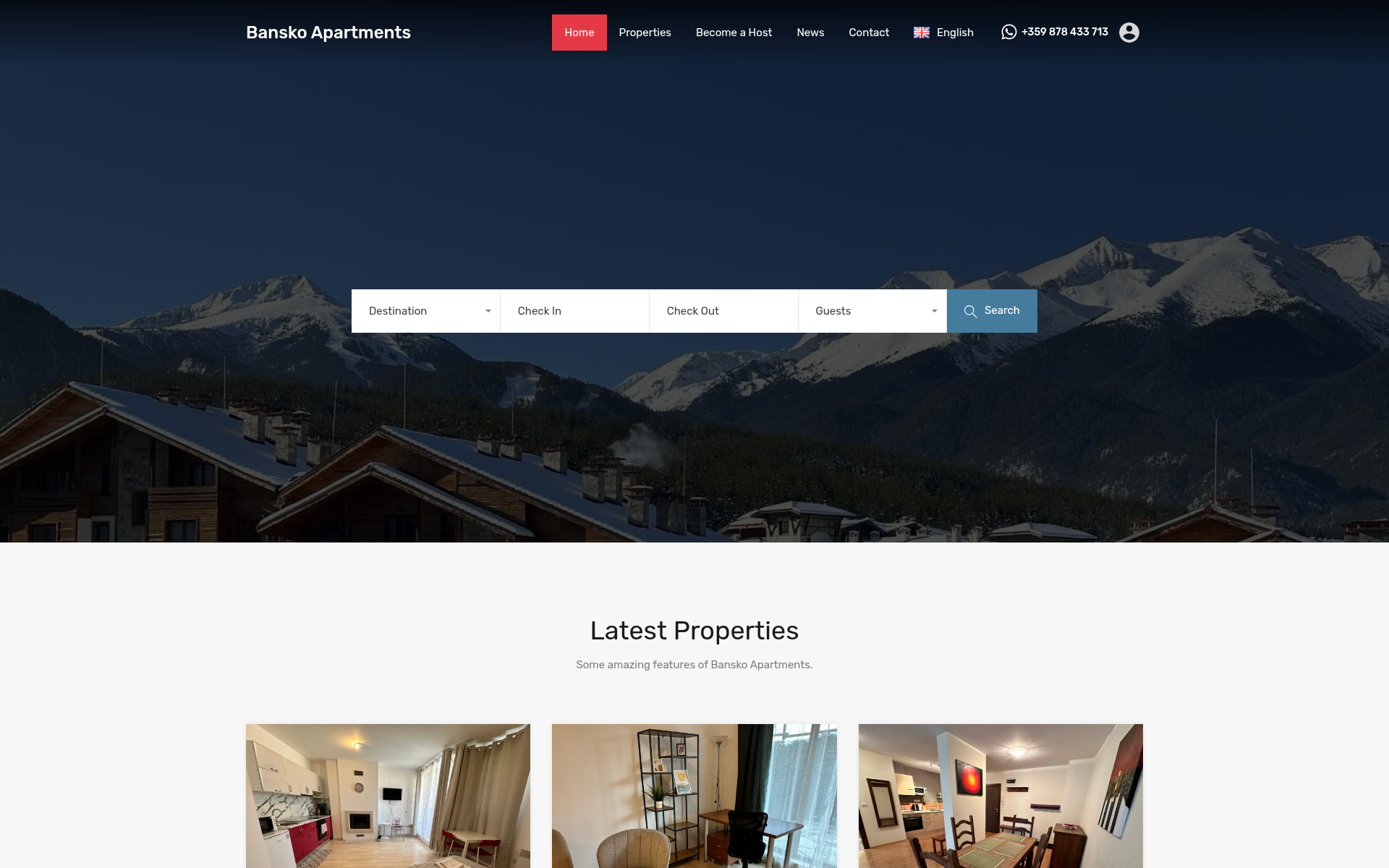 Screenshot of bansko.apartments
