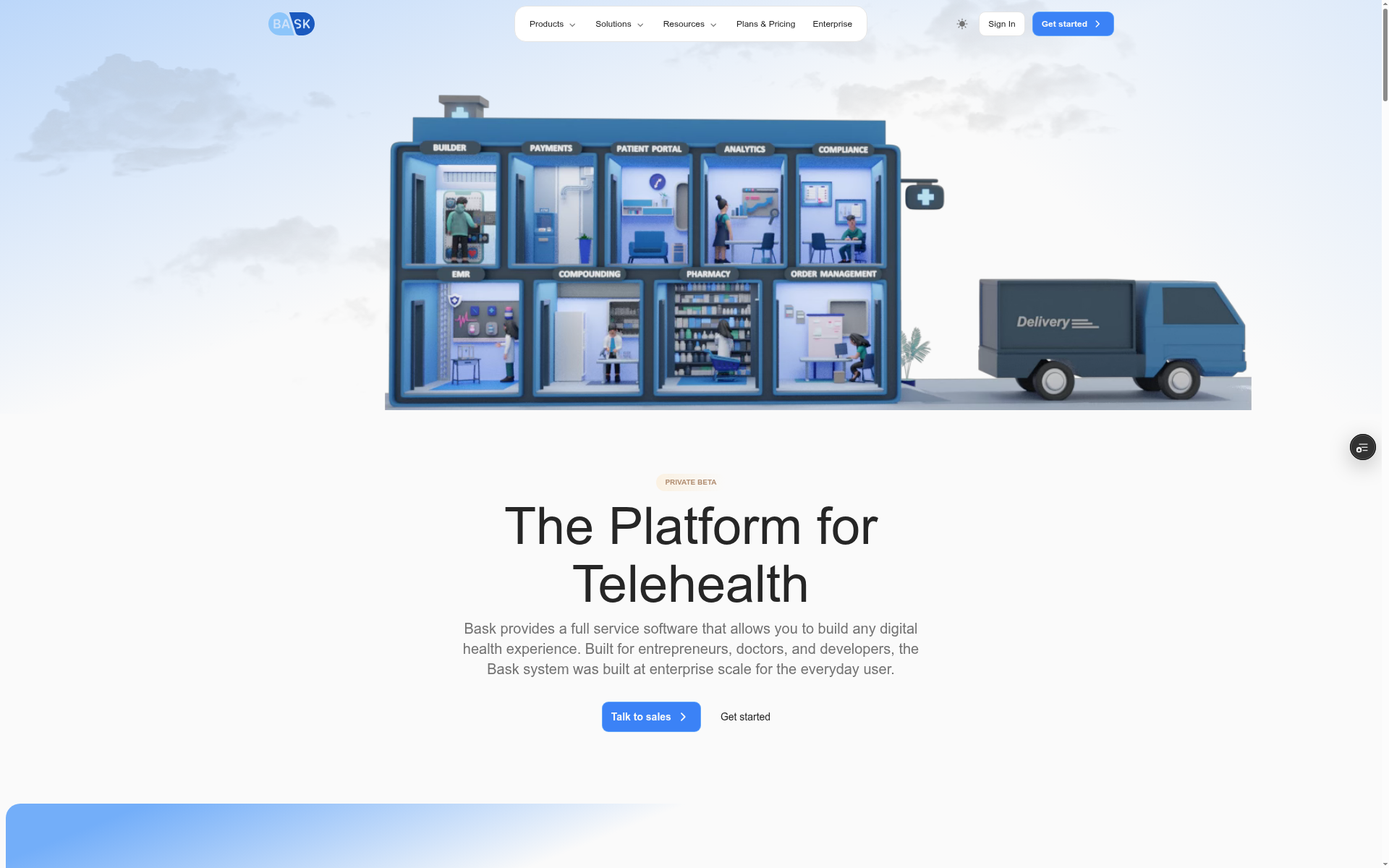 Screenshot of bask.blue