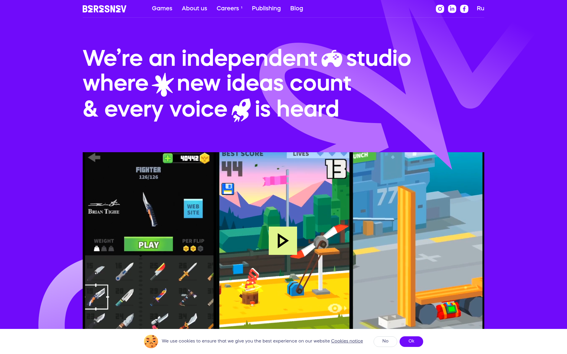 Screenshot of beresnev.games