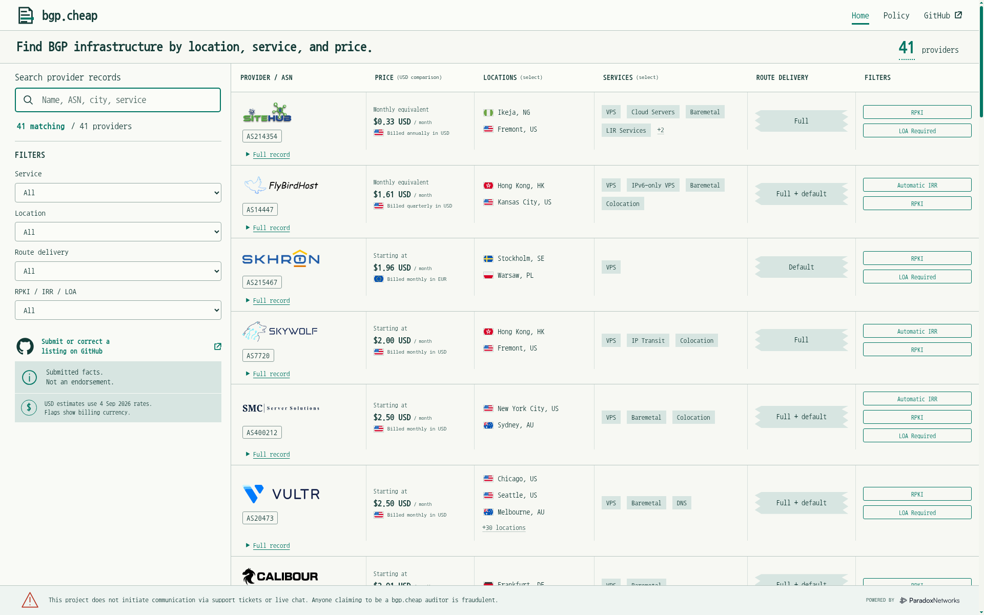 Screenshot of bgp.cheap