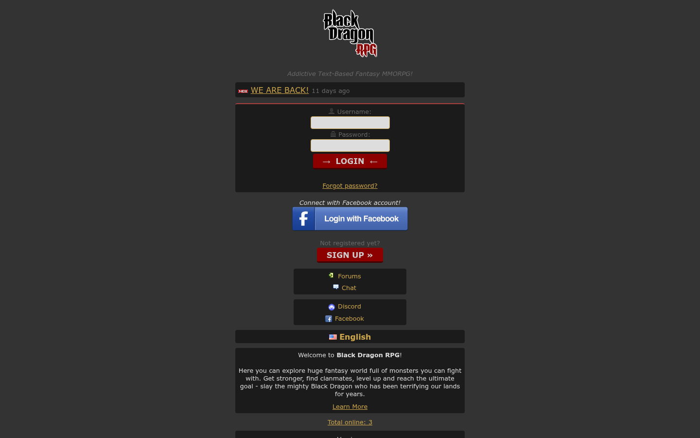 Screenshot of blackdragon.mobi