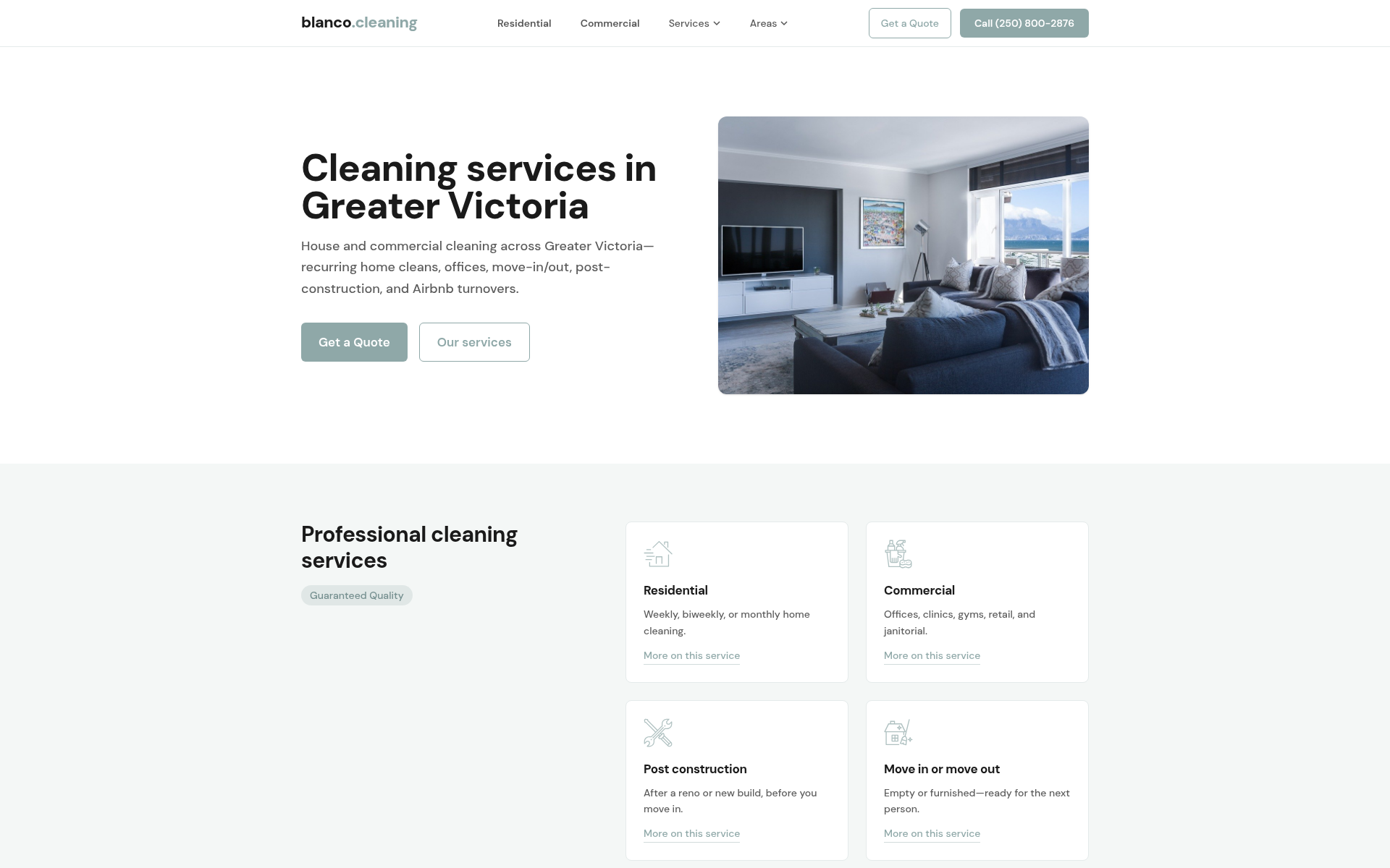 Screenshot of blanco.cleaning