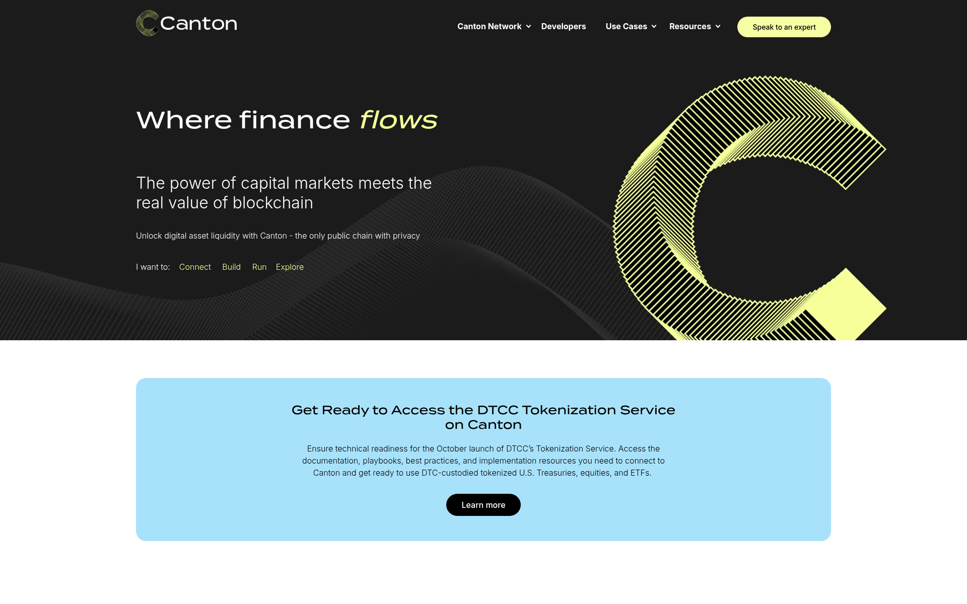 Screenshot of canton.network