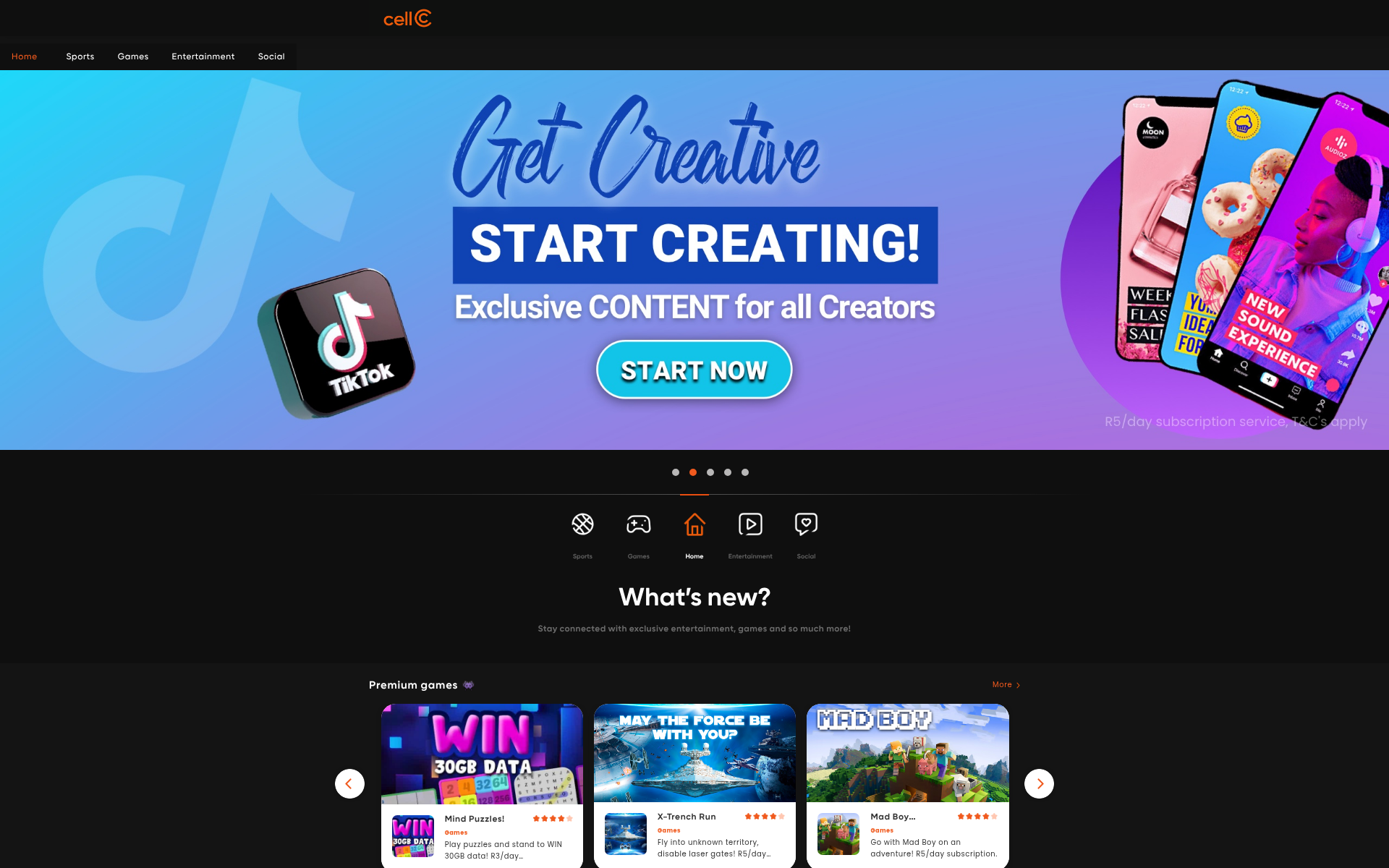 Screenshot of cellc.mobi