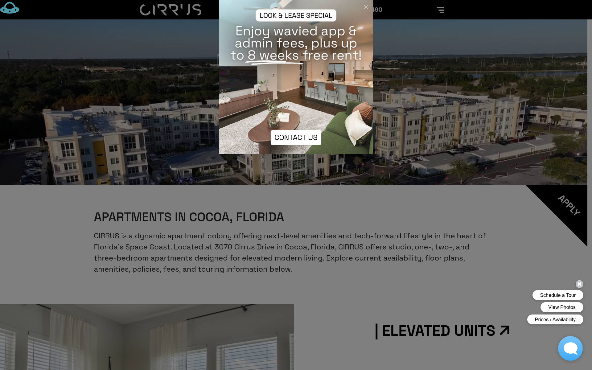 Screenshot of cirrus.apartments