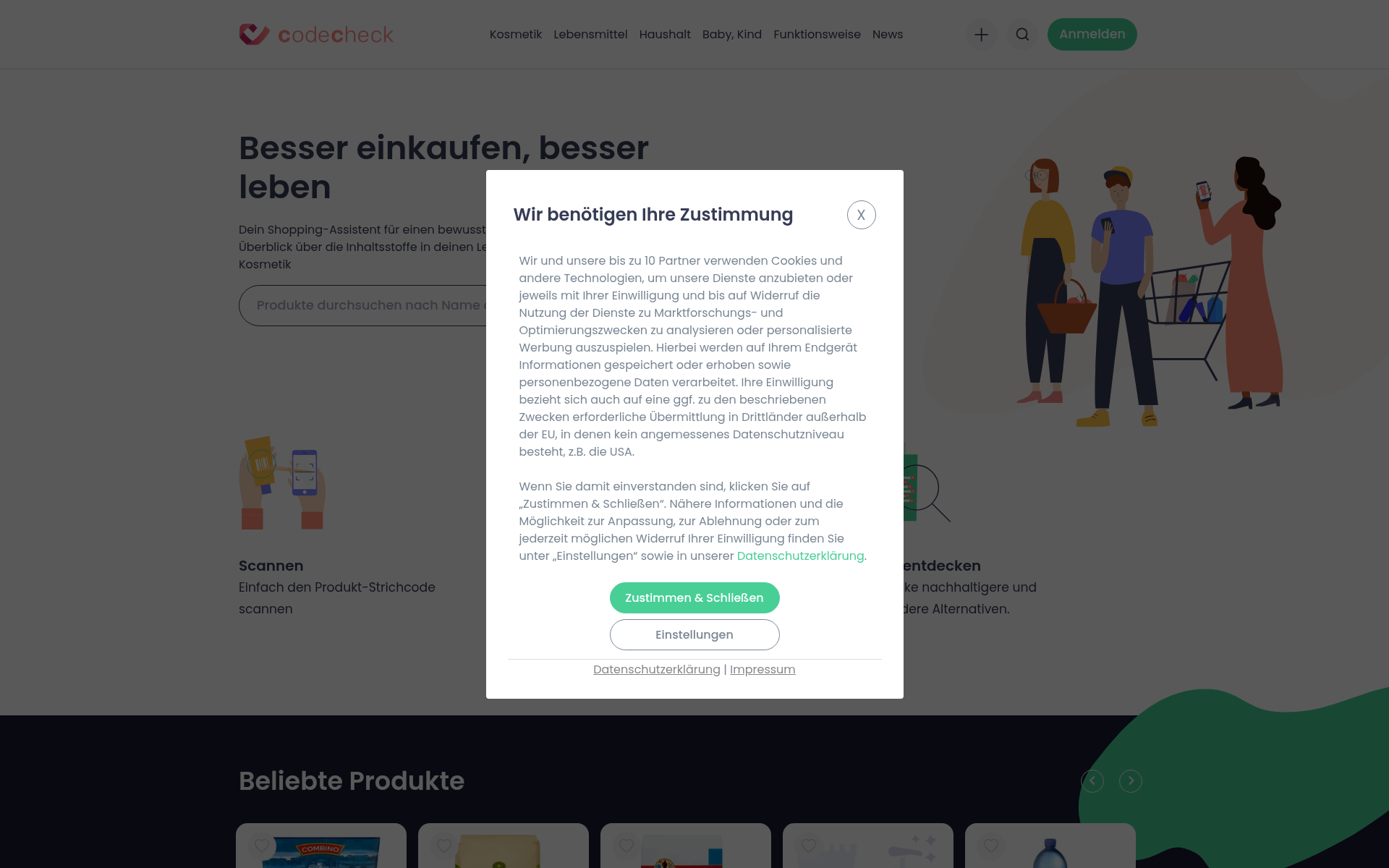 Screenshot of codecheck.info