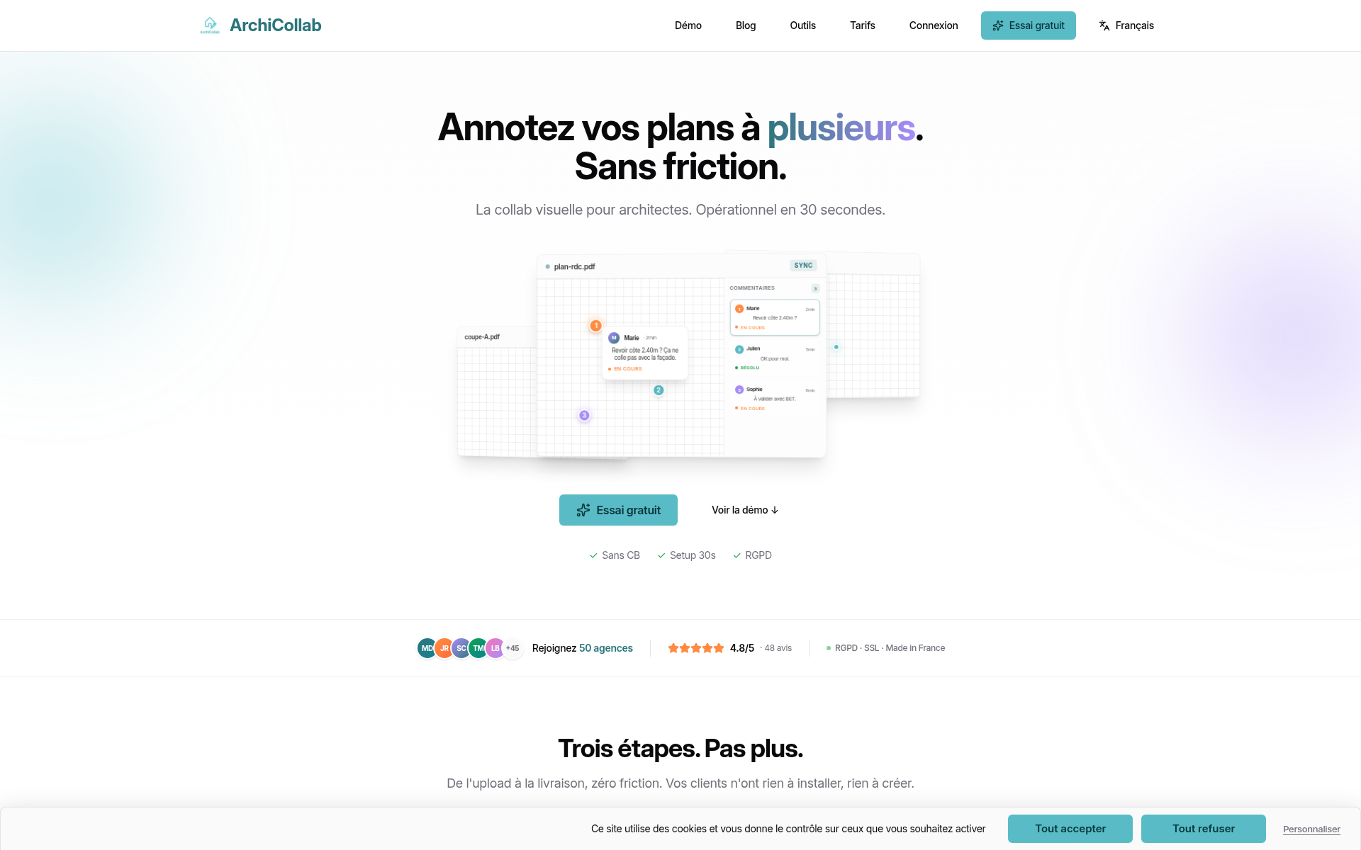Screenshot of collab.archi