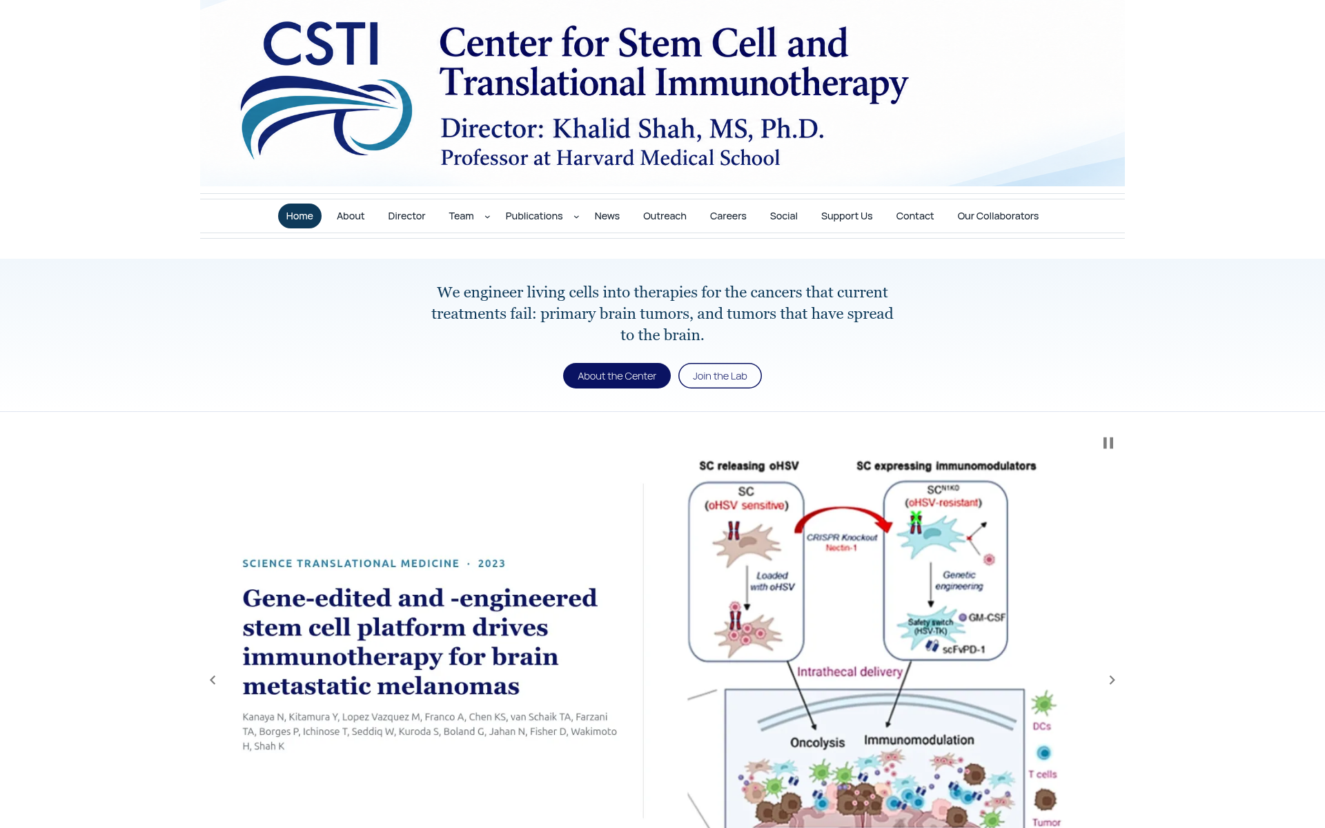 Screenshot of csti.bio