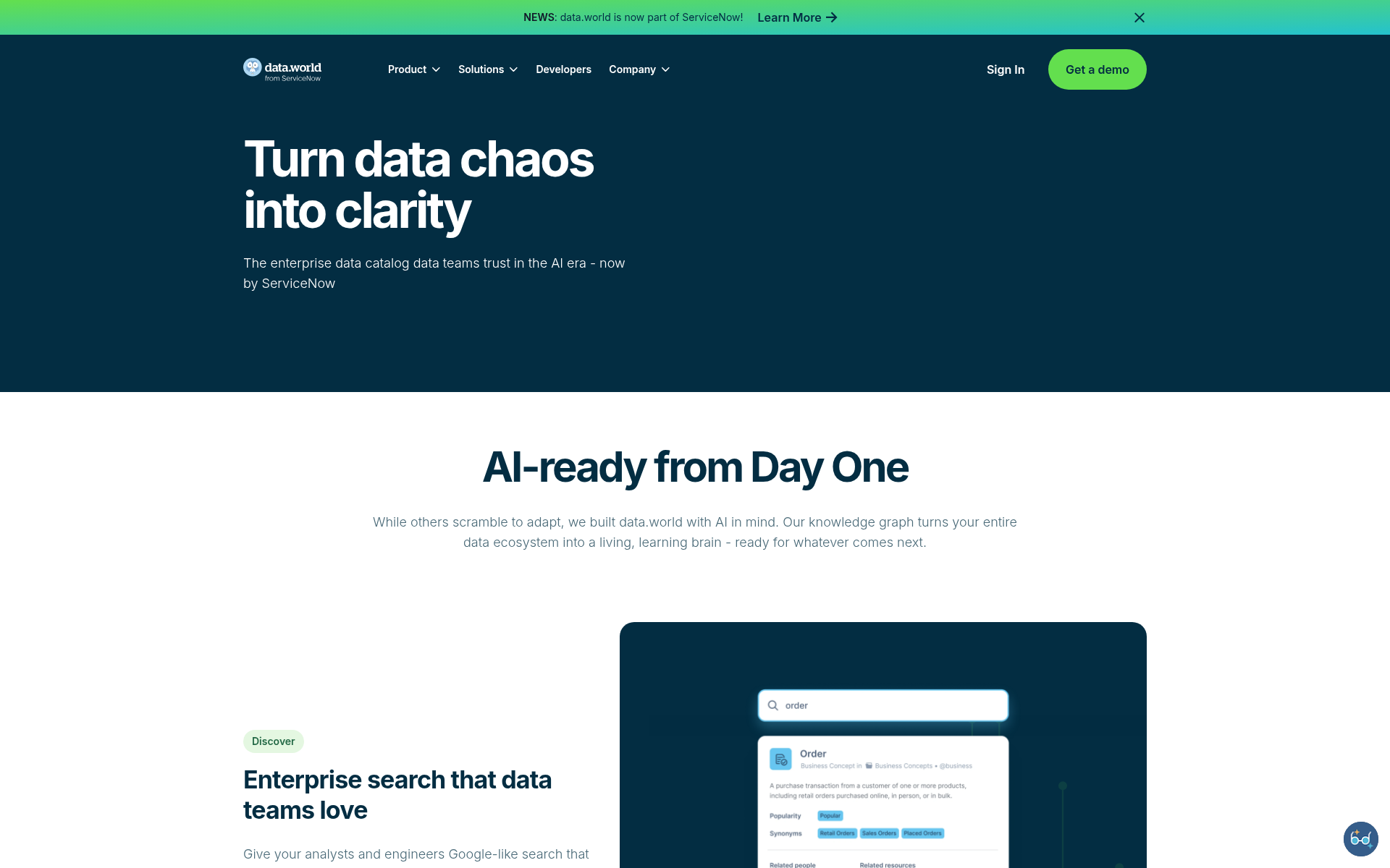 Screenshot of data.world
