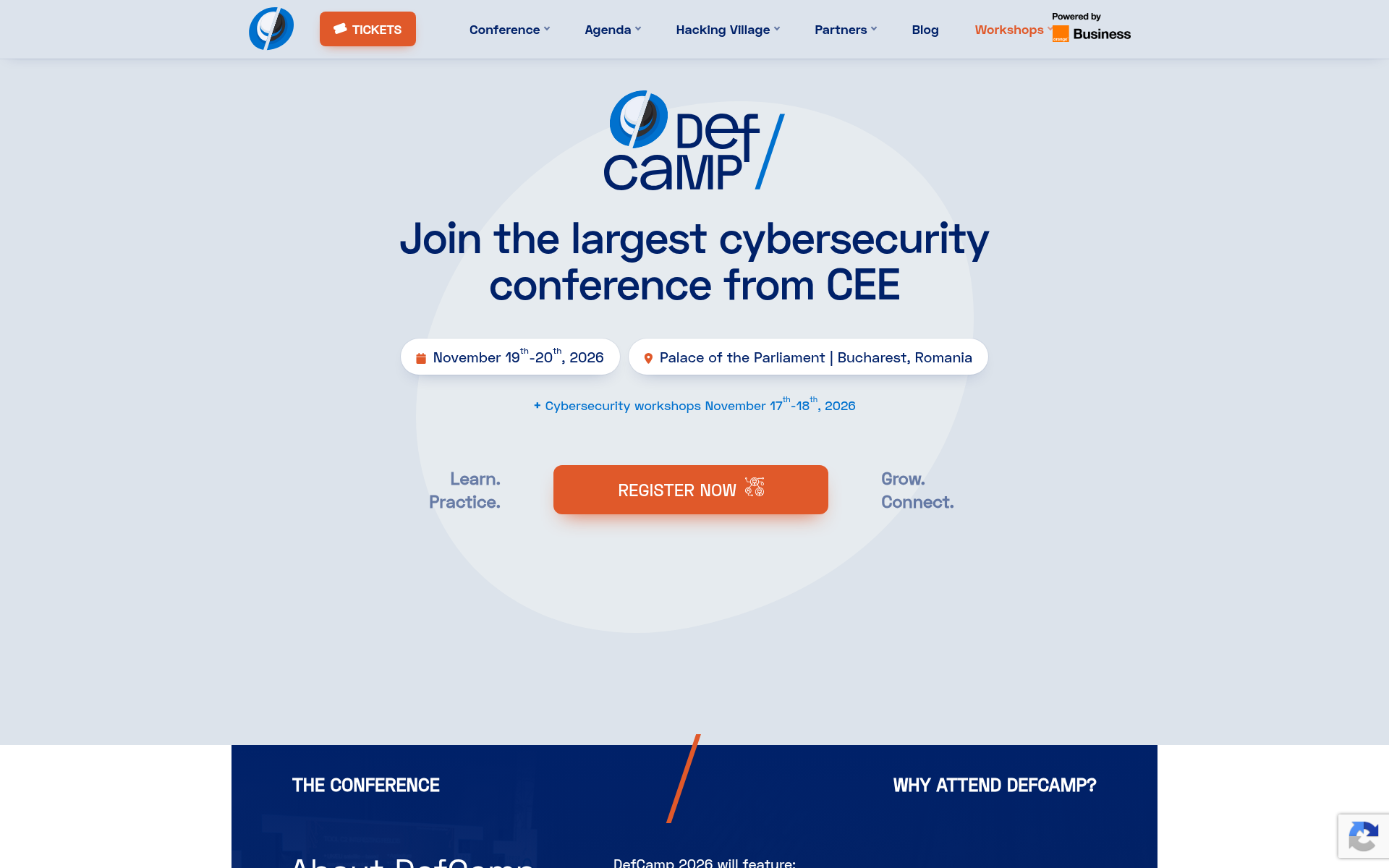 Screenshot of def.camp