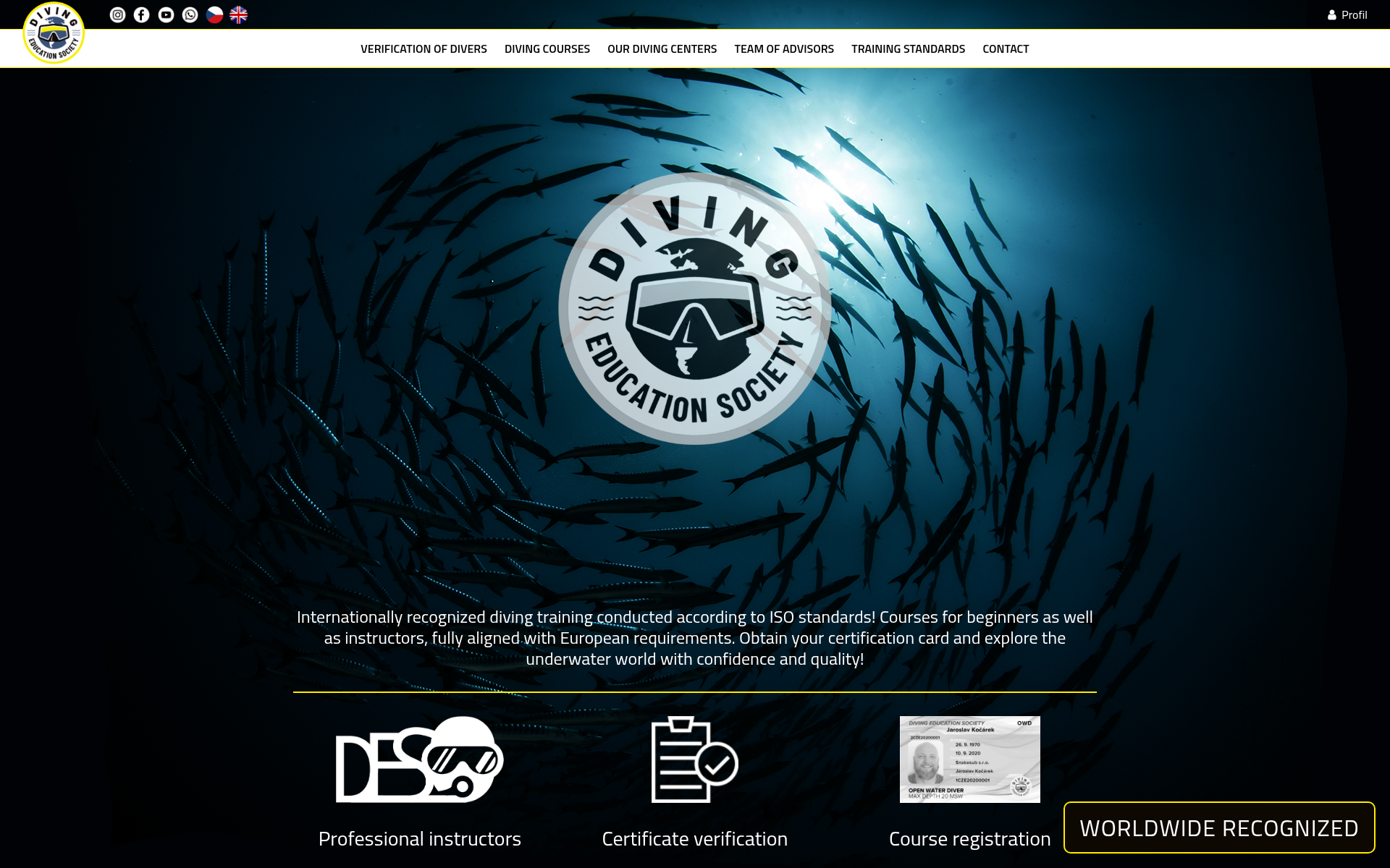 Screenshot of des.blue