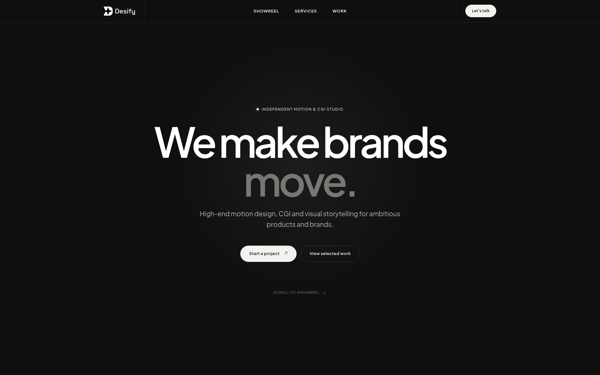 Screenshot of desify.agency