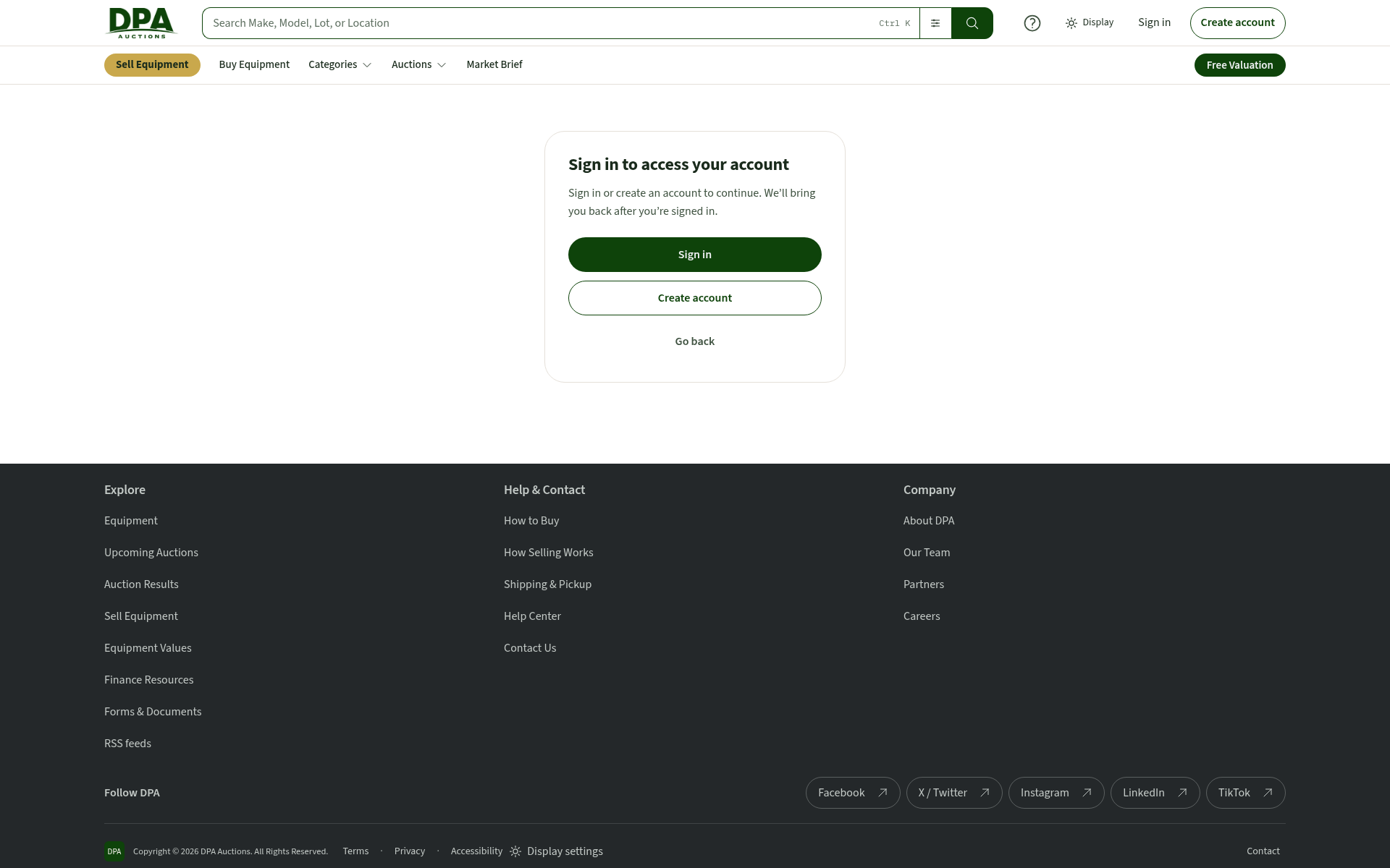 Screenshot of dpa.auction