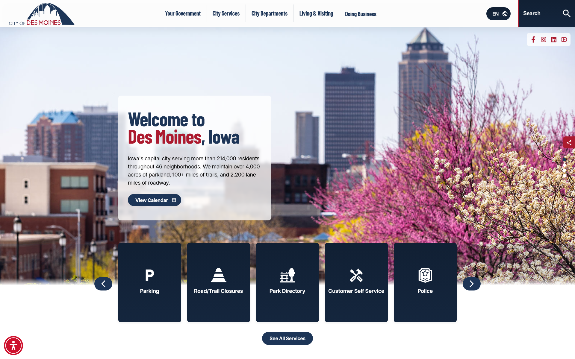 Screenshot of dsm.city