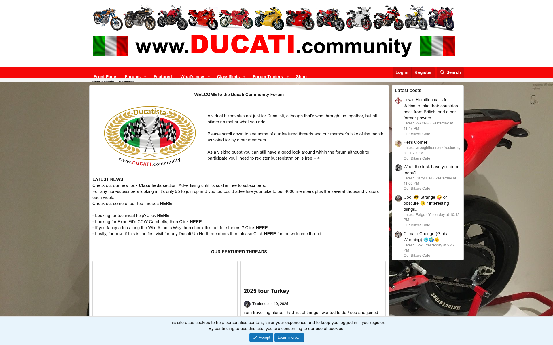 Screenshot of ducati.community