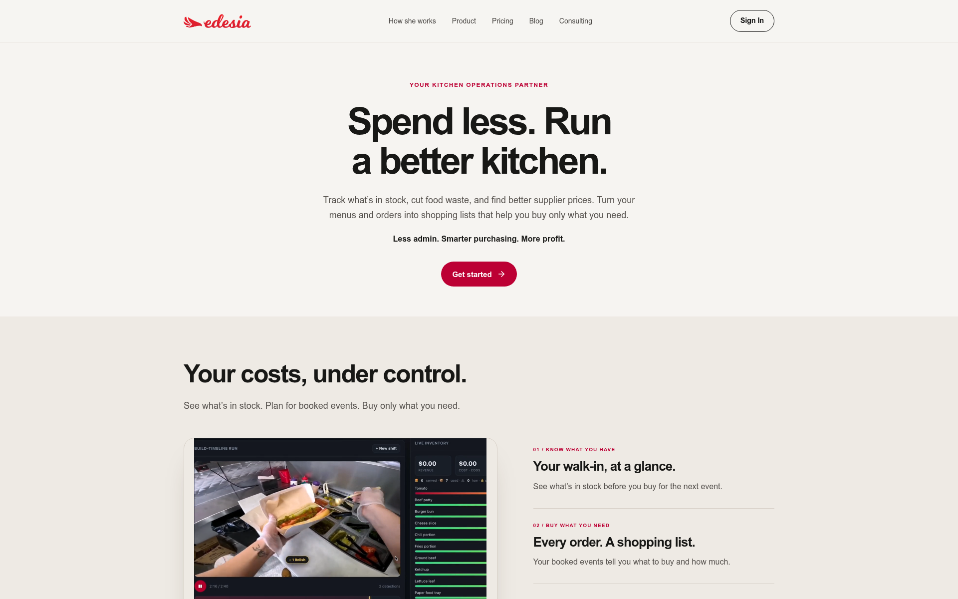 Screenshot of edesia.catering