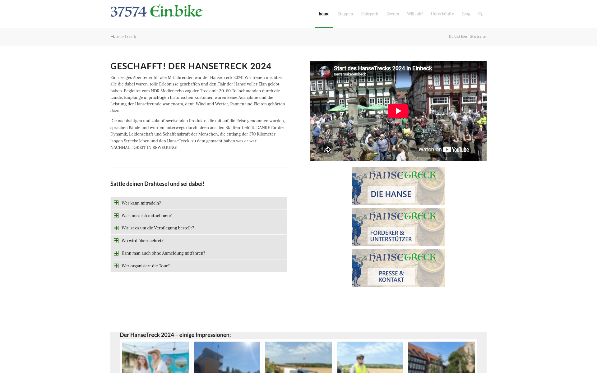 Screenshot of ein.bike