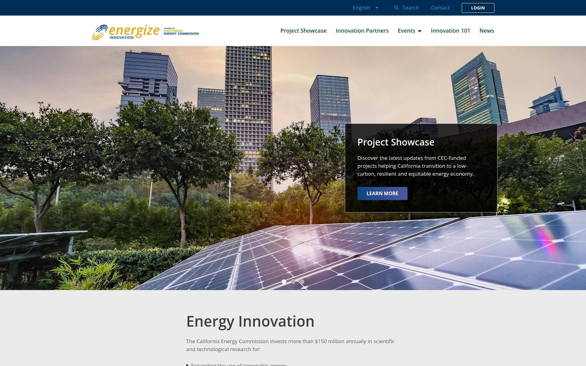 Screenshot of energizeinnovation.fund