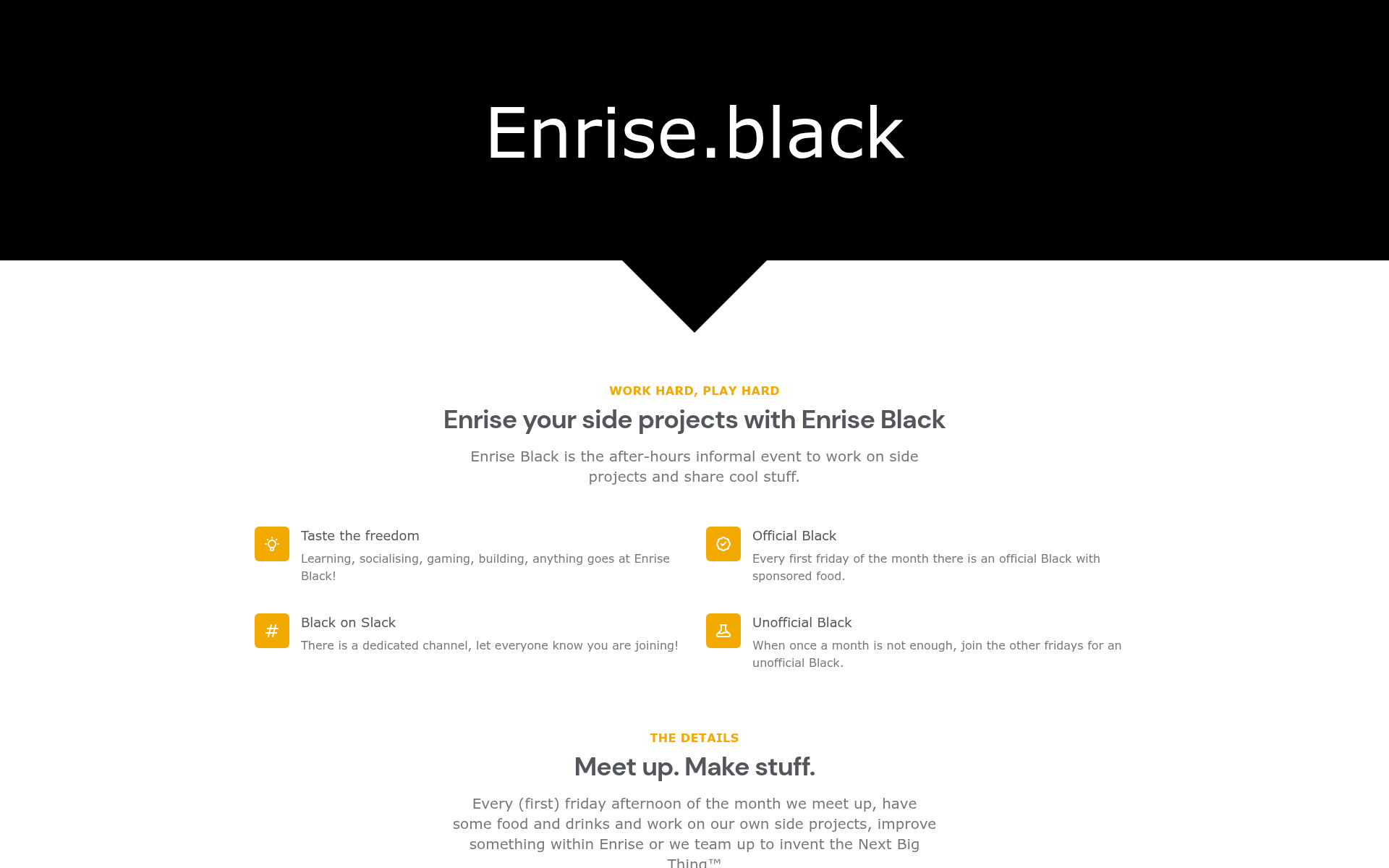 Screenshot of enrise.black