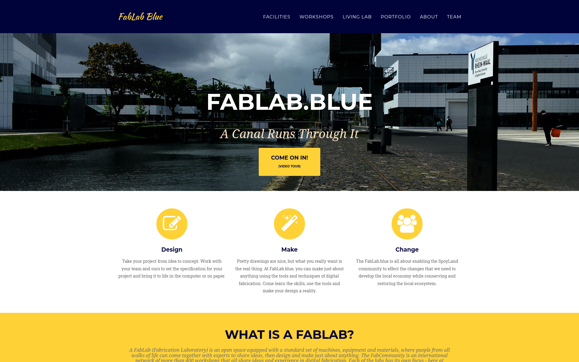 Screenshot of fablab.blue
