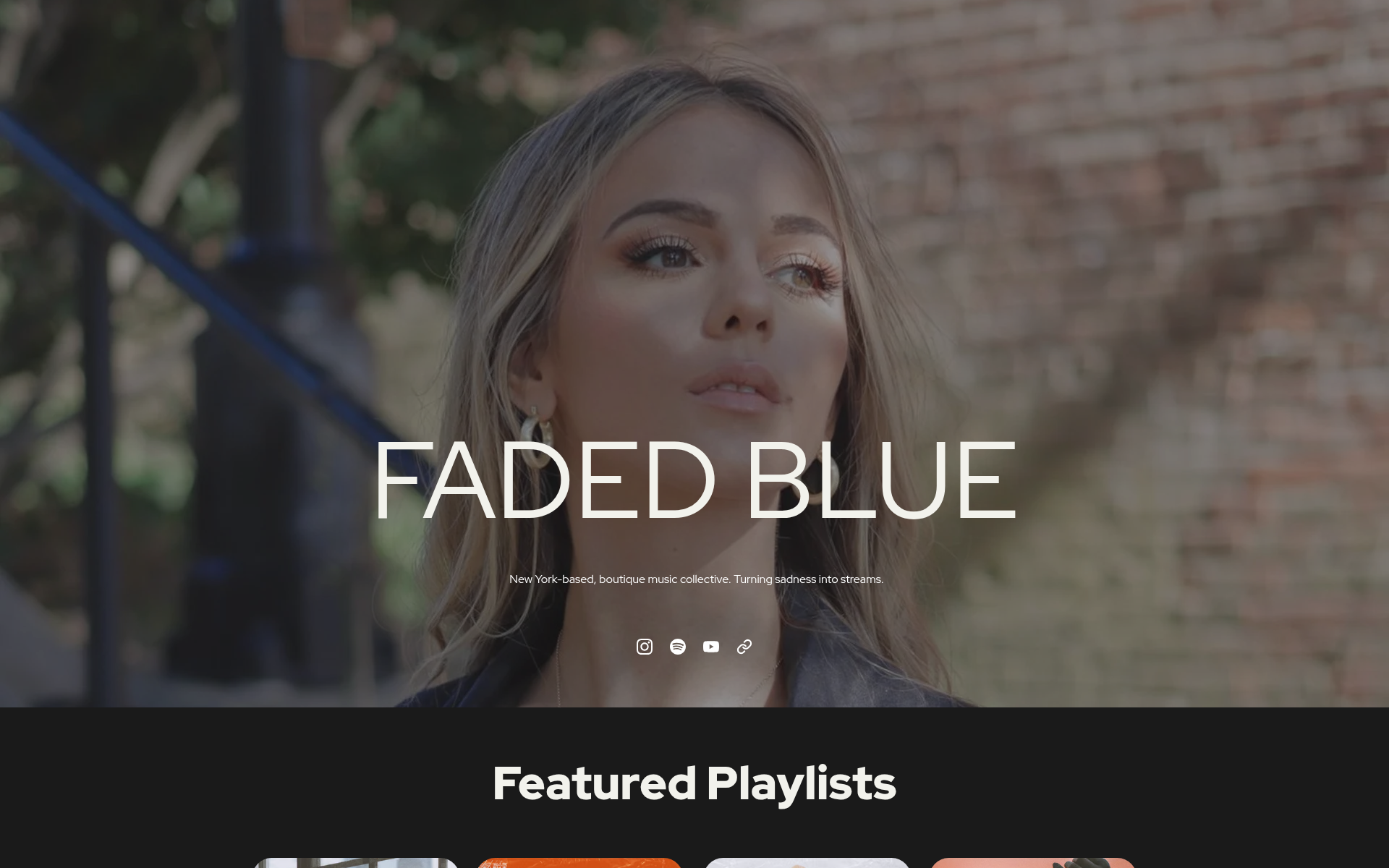 Screenshot of faded.blue