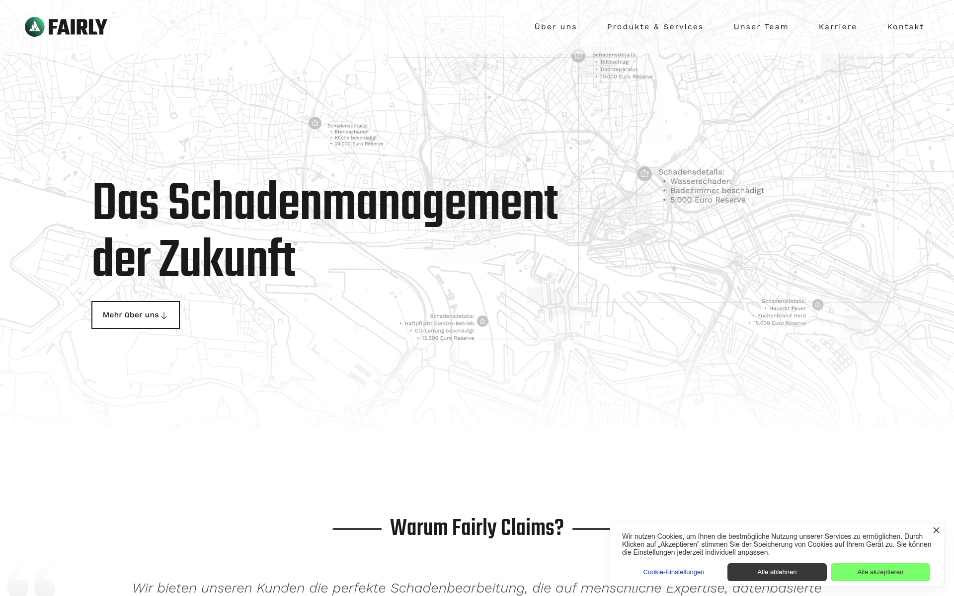Screenshot of fairly.claims