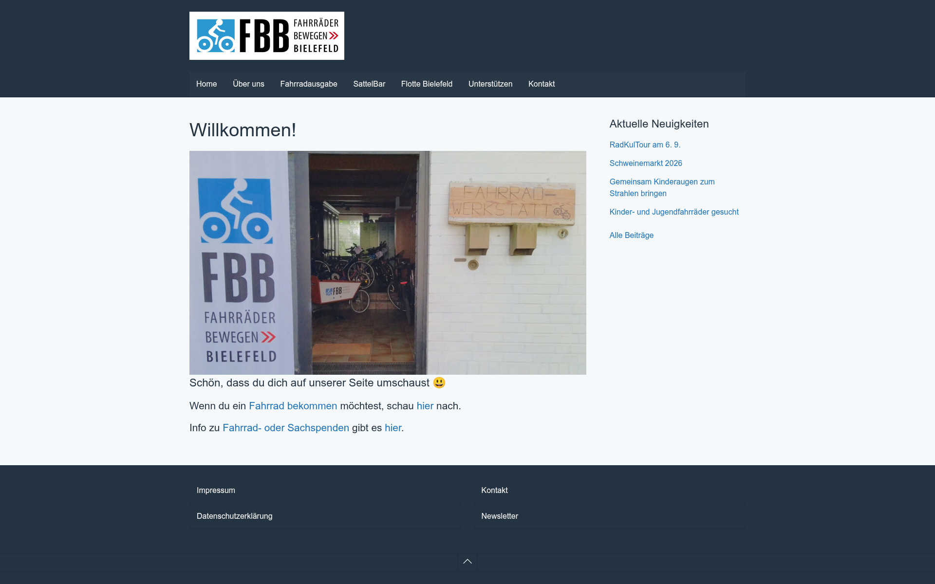 Screenshot of fbb.bike