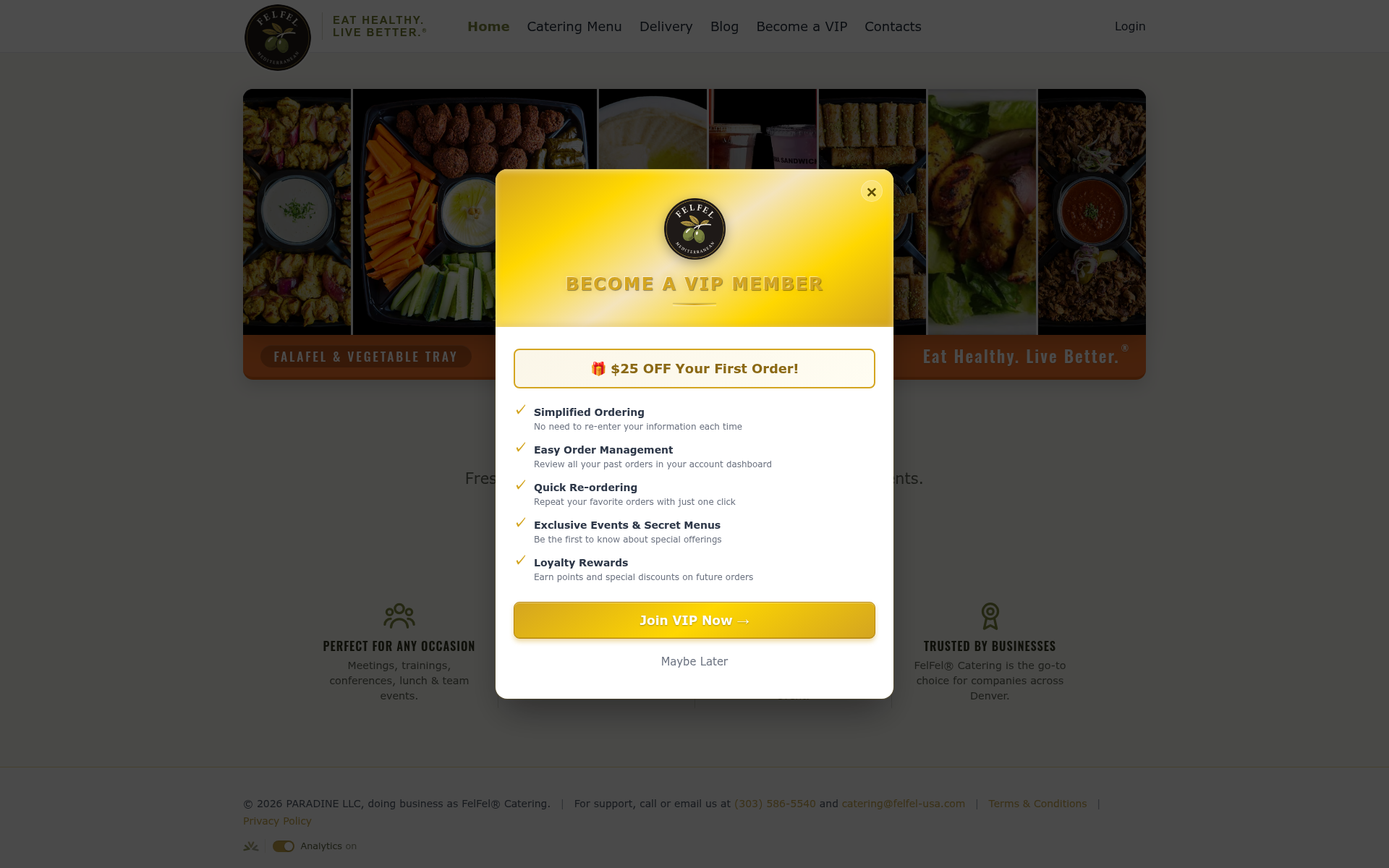 Screenshot of felfel.catering