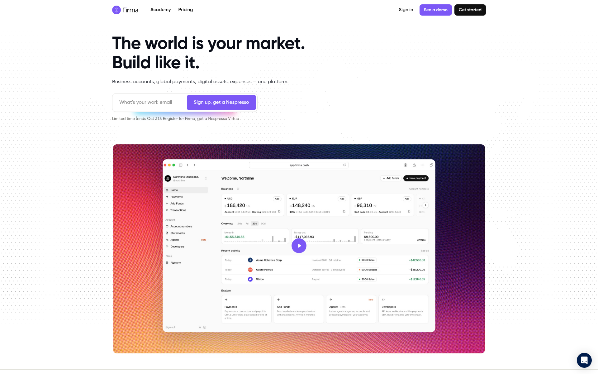 Screenshot of firma.cash