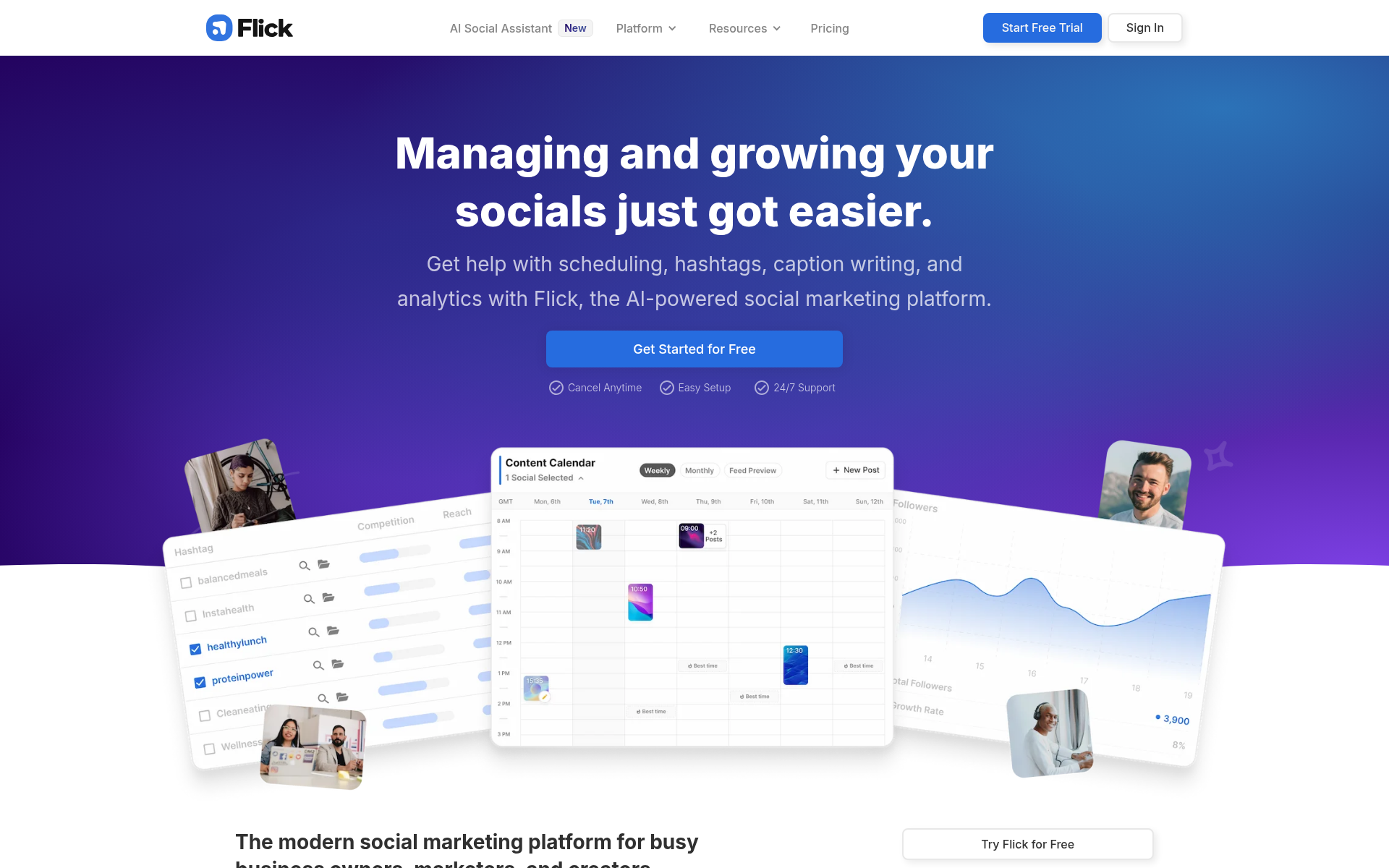 Screenshot of flick.social