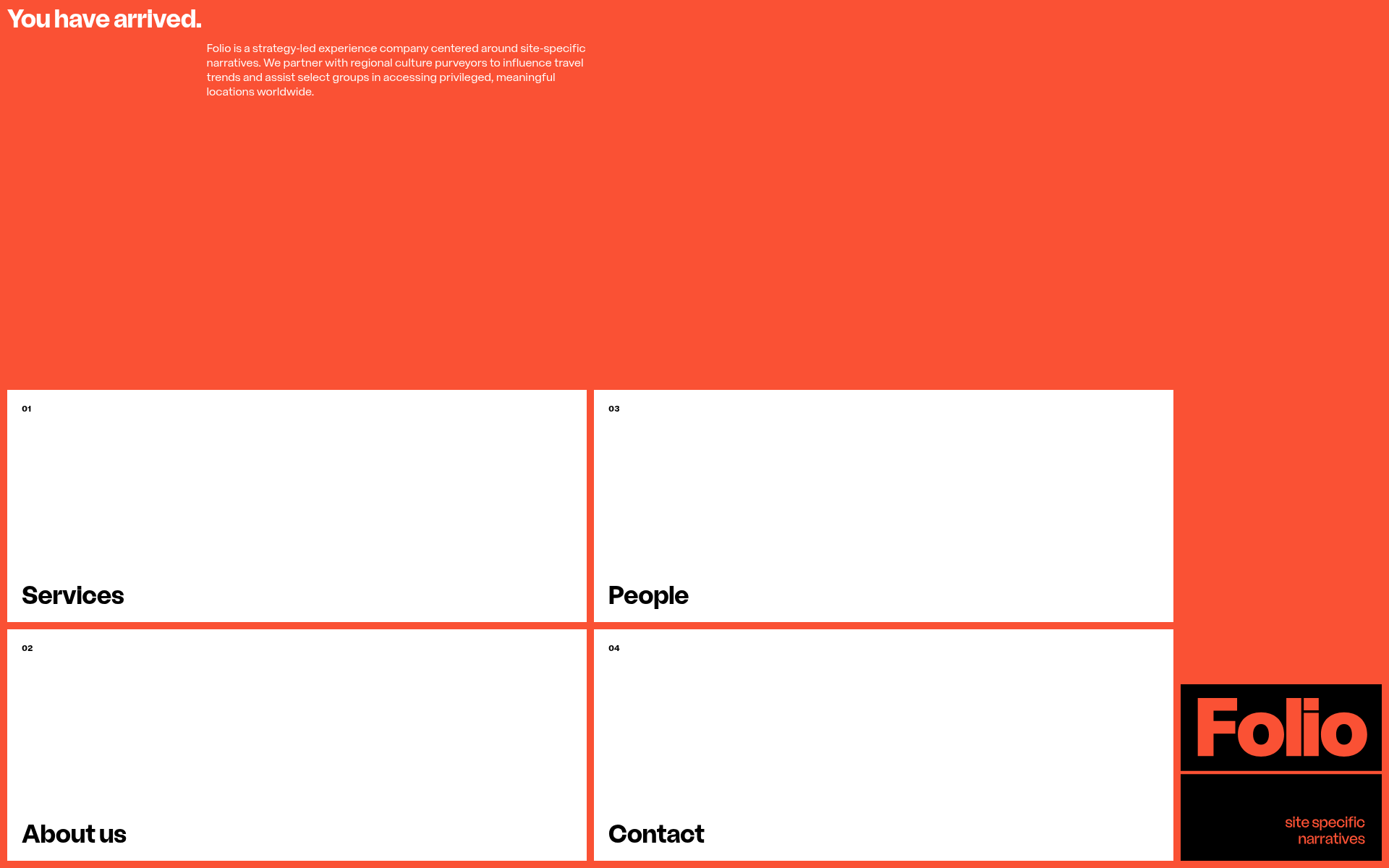 Screenshot of folio.blue