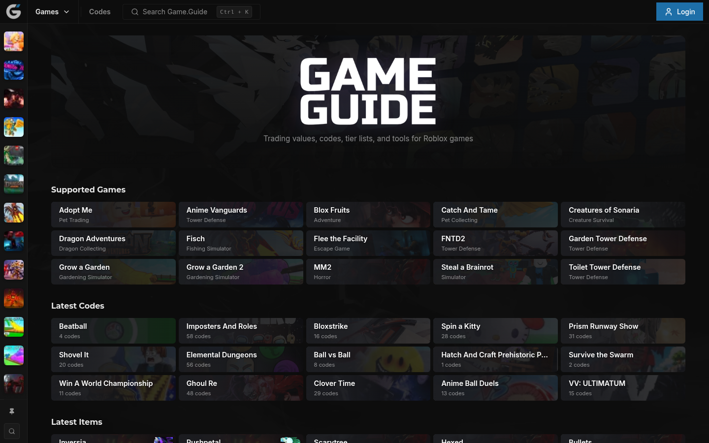 Screenshot of game.guide