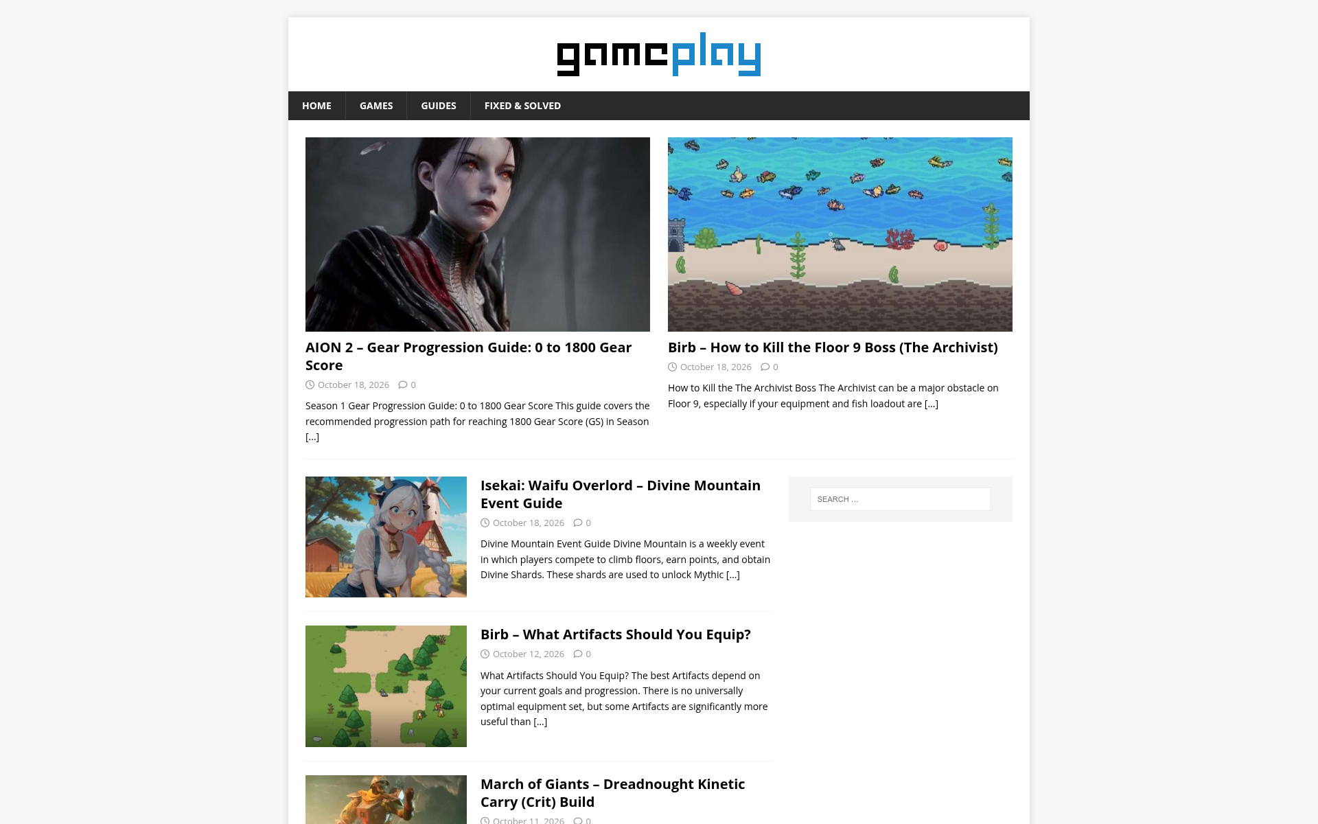 Screenshot of gameplay.tips