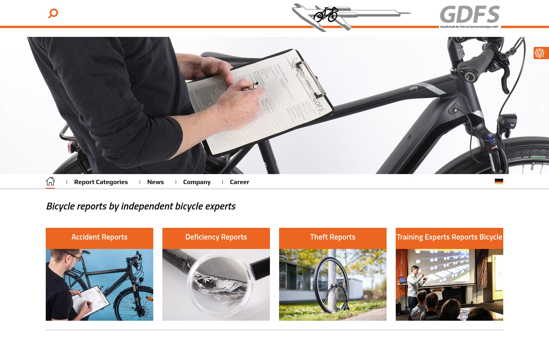 Screenshot of gdfs.bike