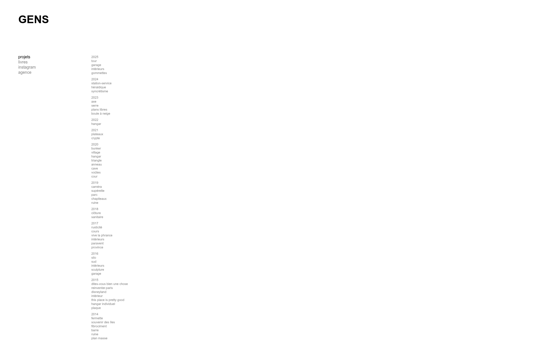 Screenshot of gens.archi