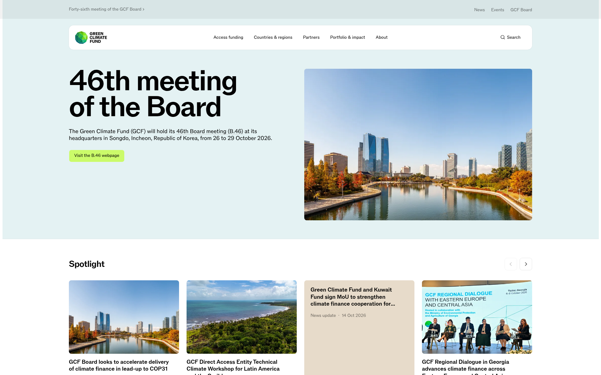 Screenshot of greenclimate.fund