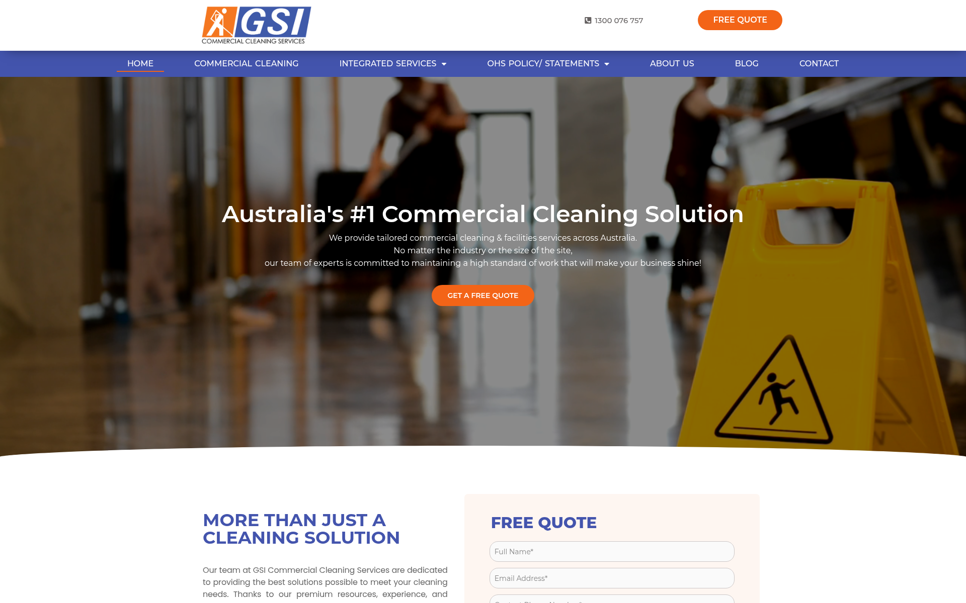 Screenshot of gsi.cleaning