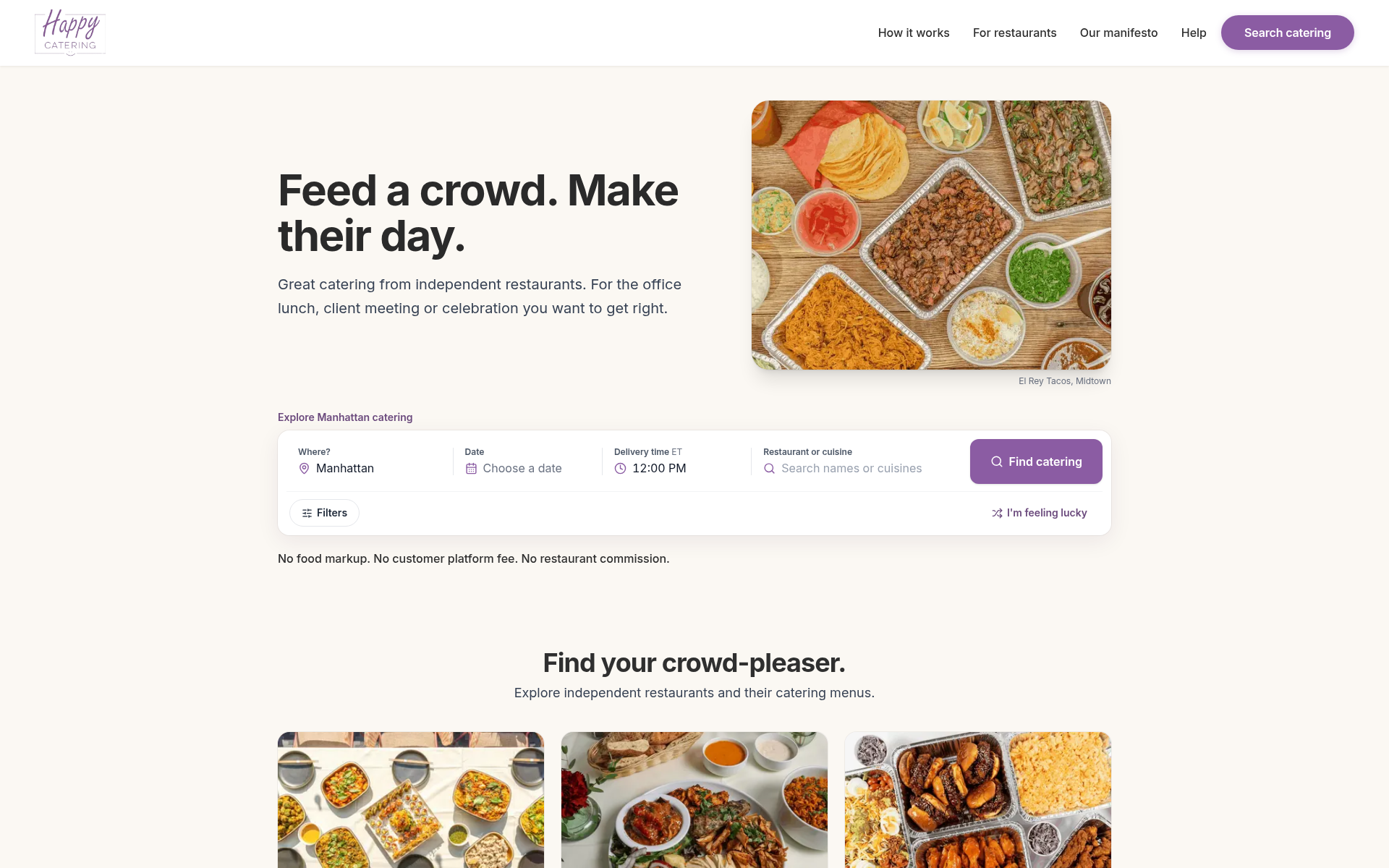 Screenshot of happy.catering