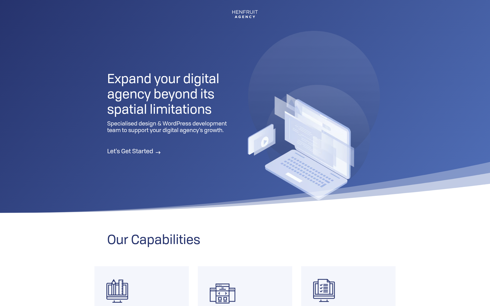 Screenshot of henfruit.agency