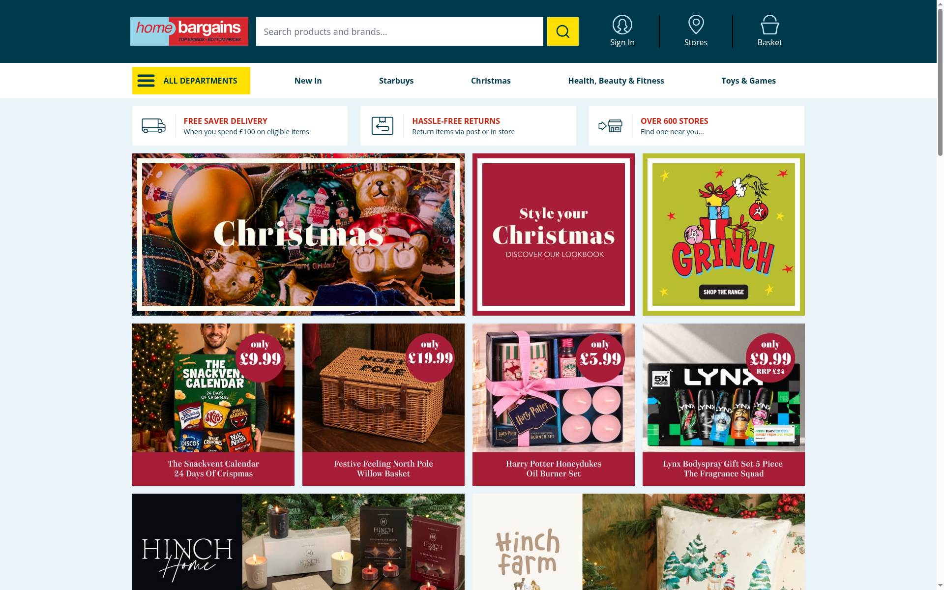 Screenshot of home.bargains