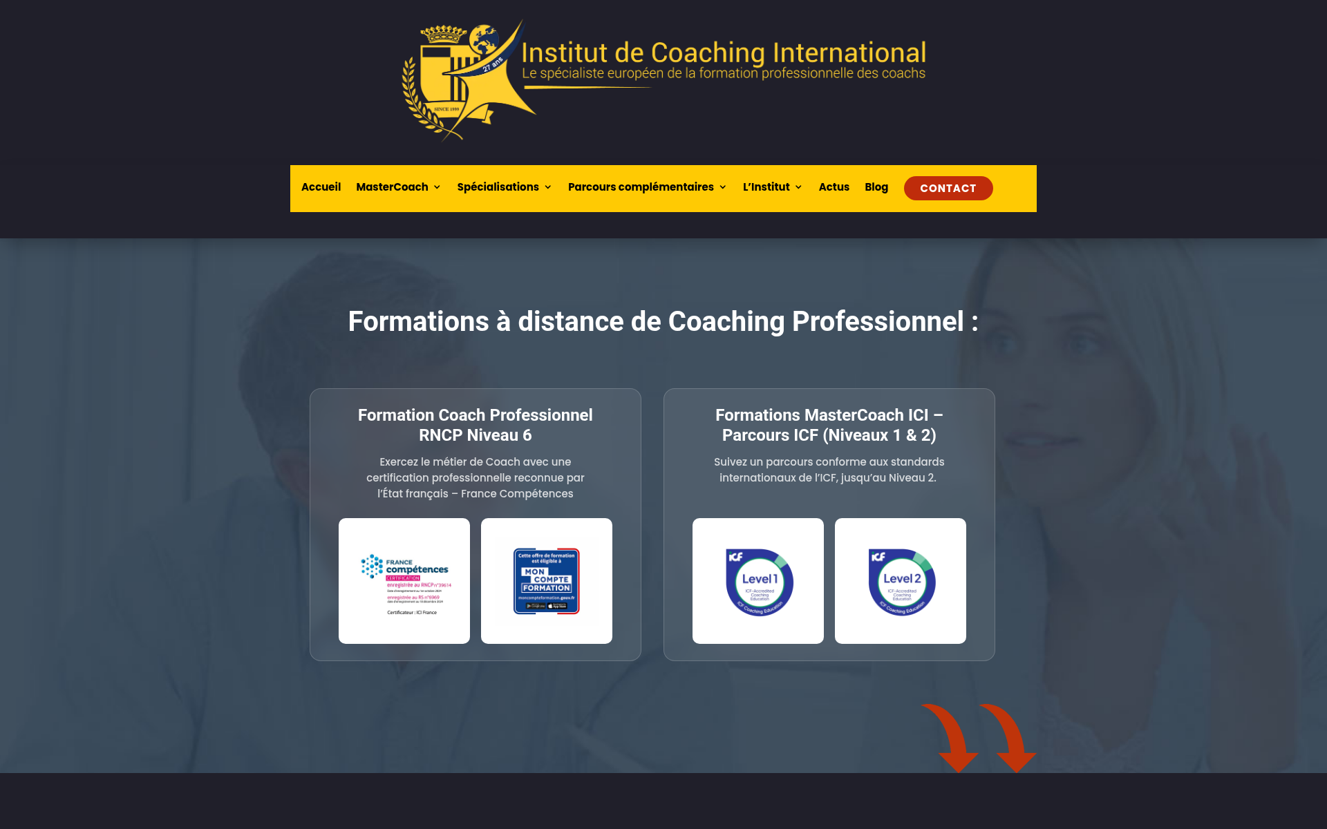 Screenshot of ici.coach