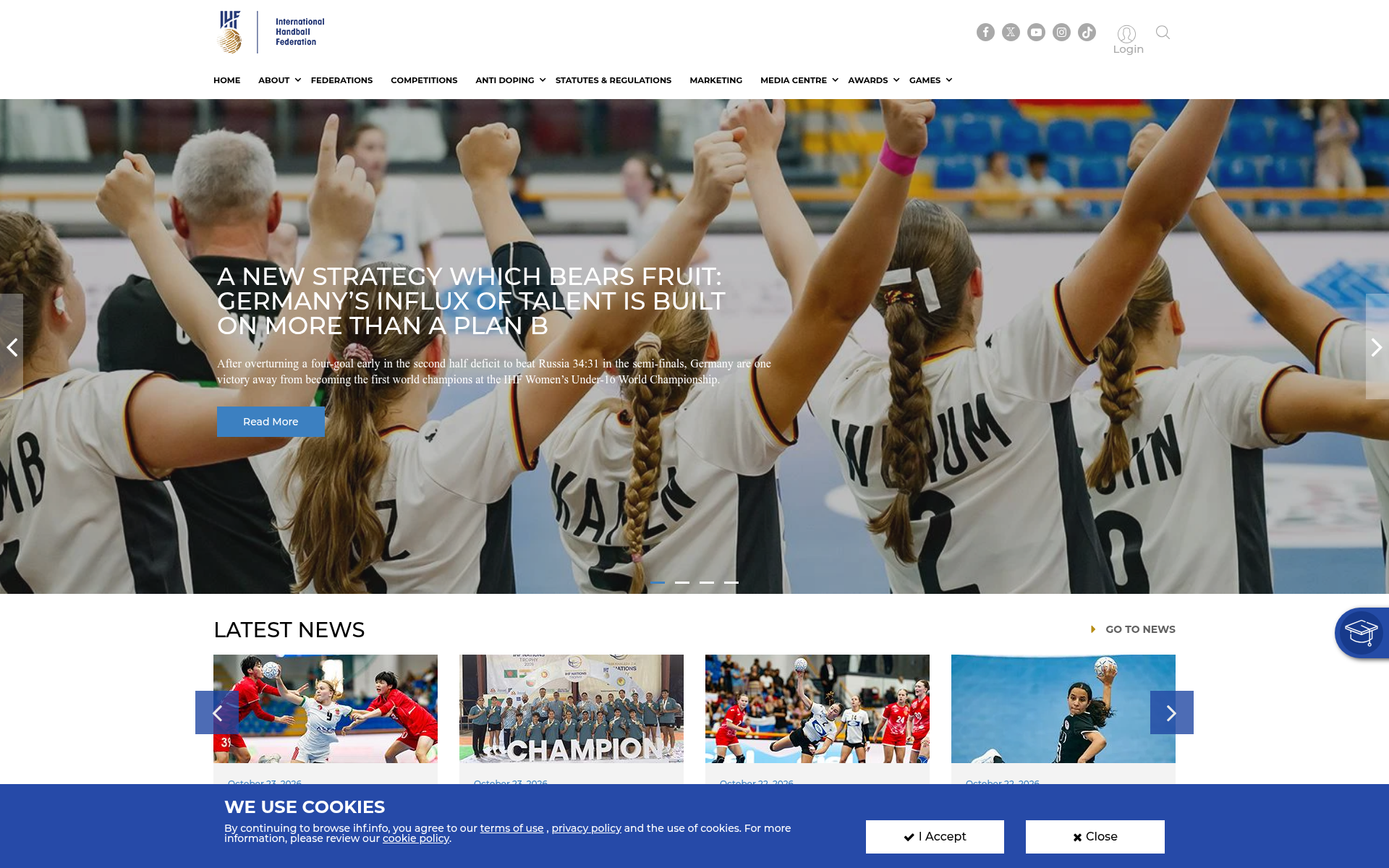 Screenshot of ihf.info